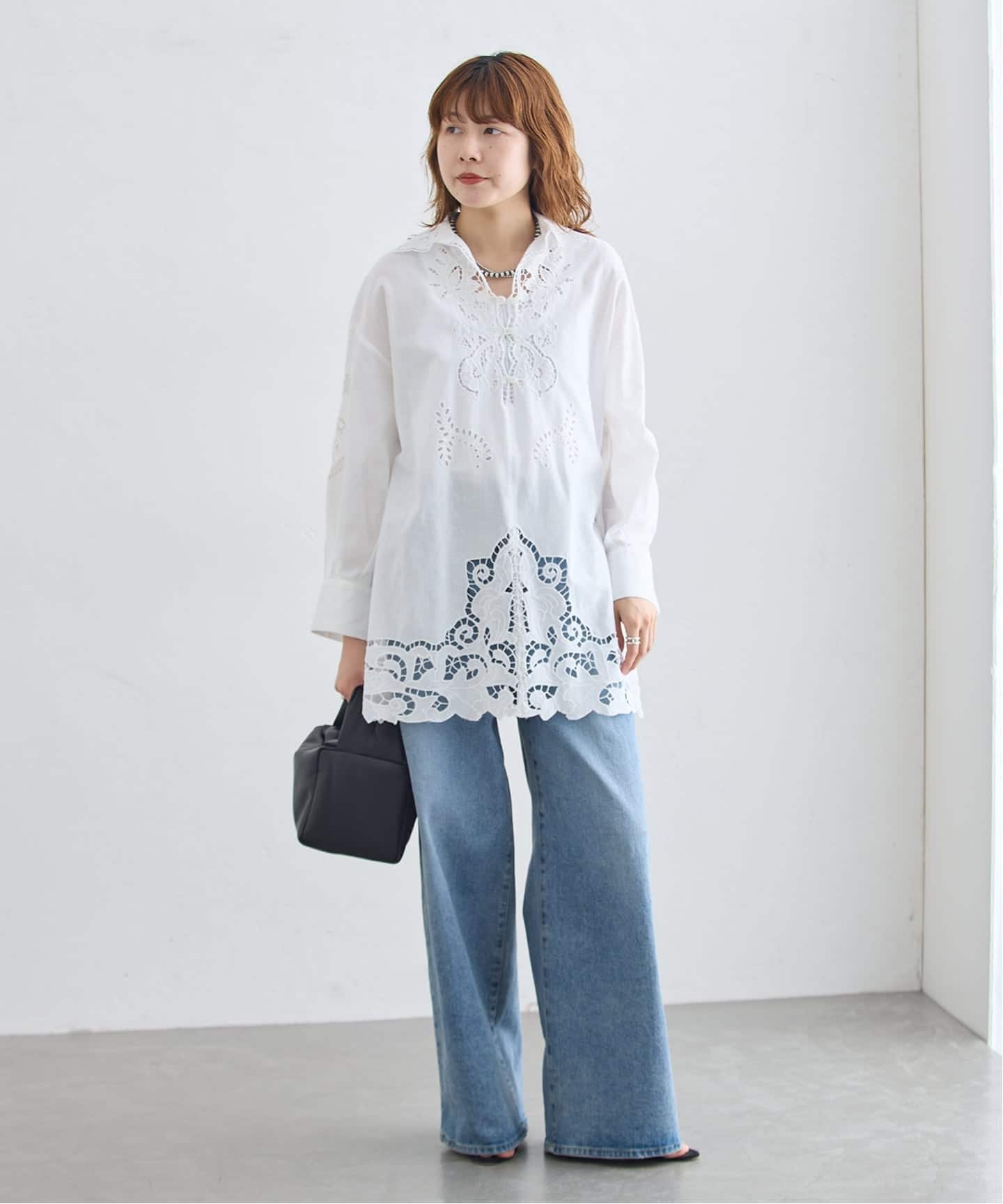 予約》刺繍レースチュニックシャツ（シャツ／ブラウス）｜JOURNAL