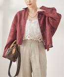 ヨーロピアンフラックス刺しゅうショートシャツ 2