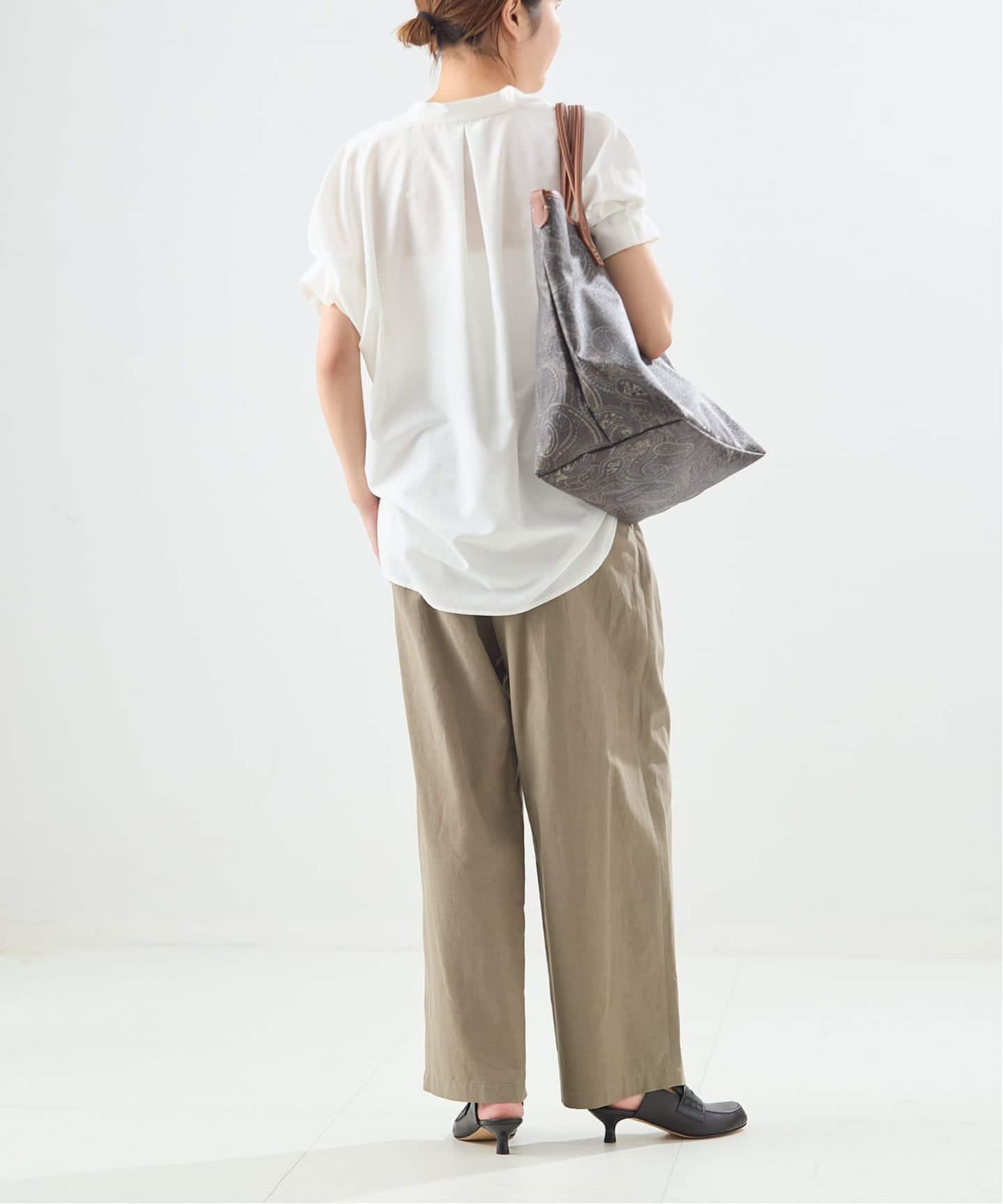 予約》DEVEAUXフラワー&チェック/無地タックスリーブシャツ（シャツ