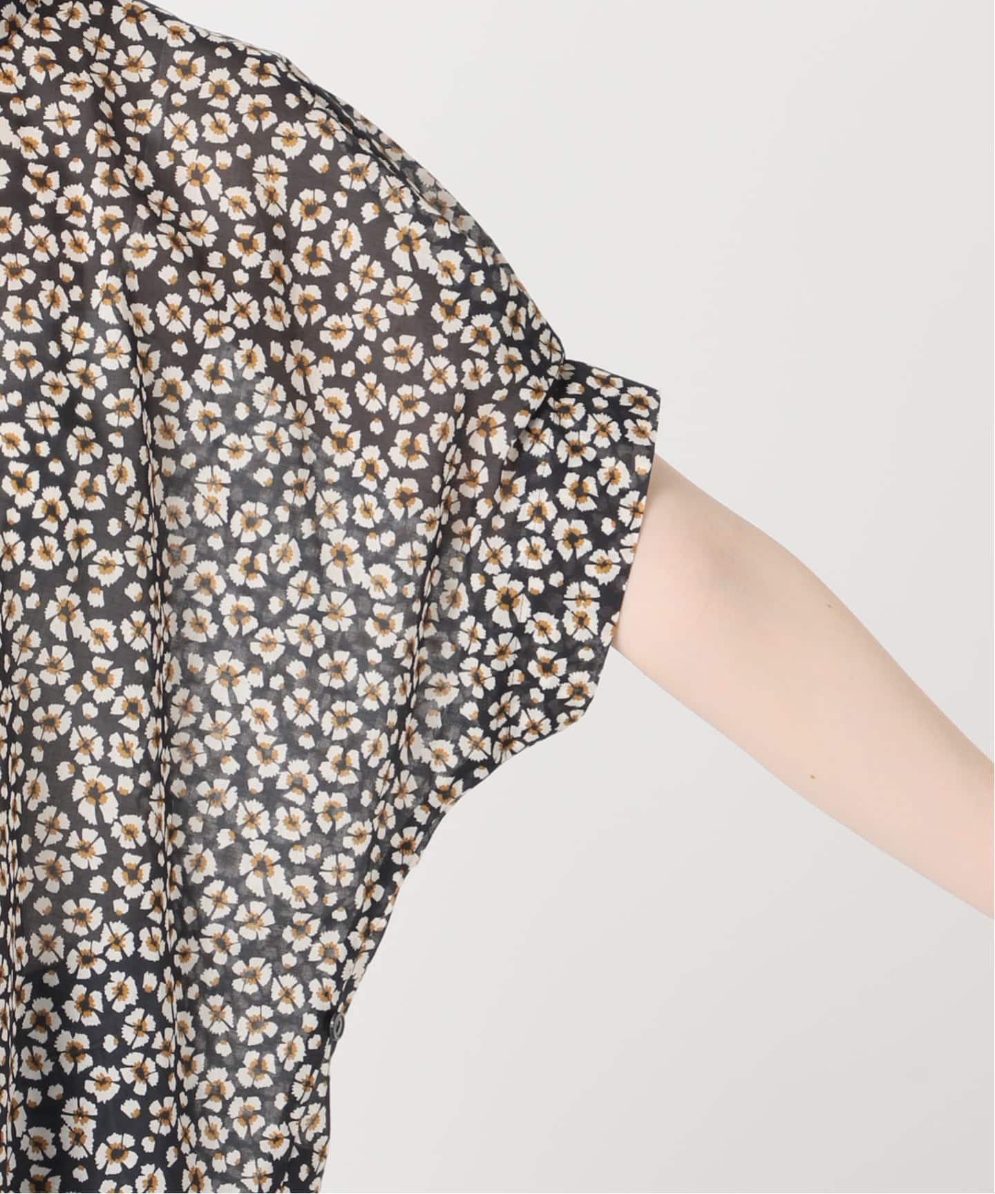 予約》DEVEAUXフラワー&チェック/無地タックスリーブシャツ（シャツ