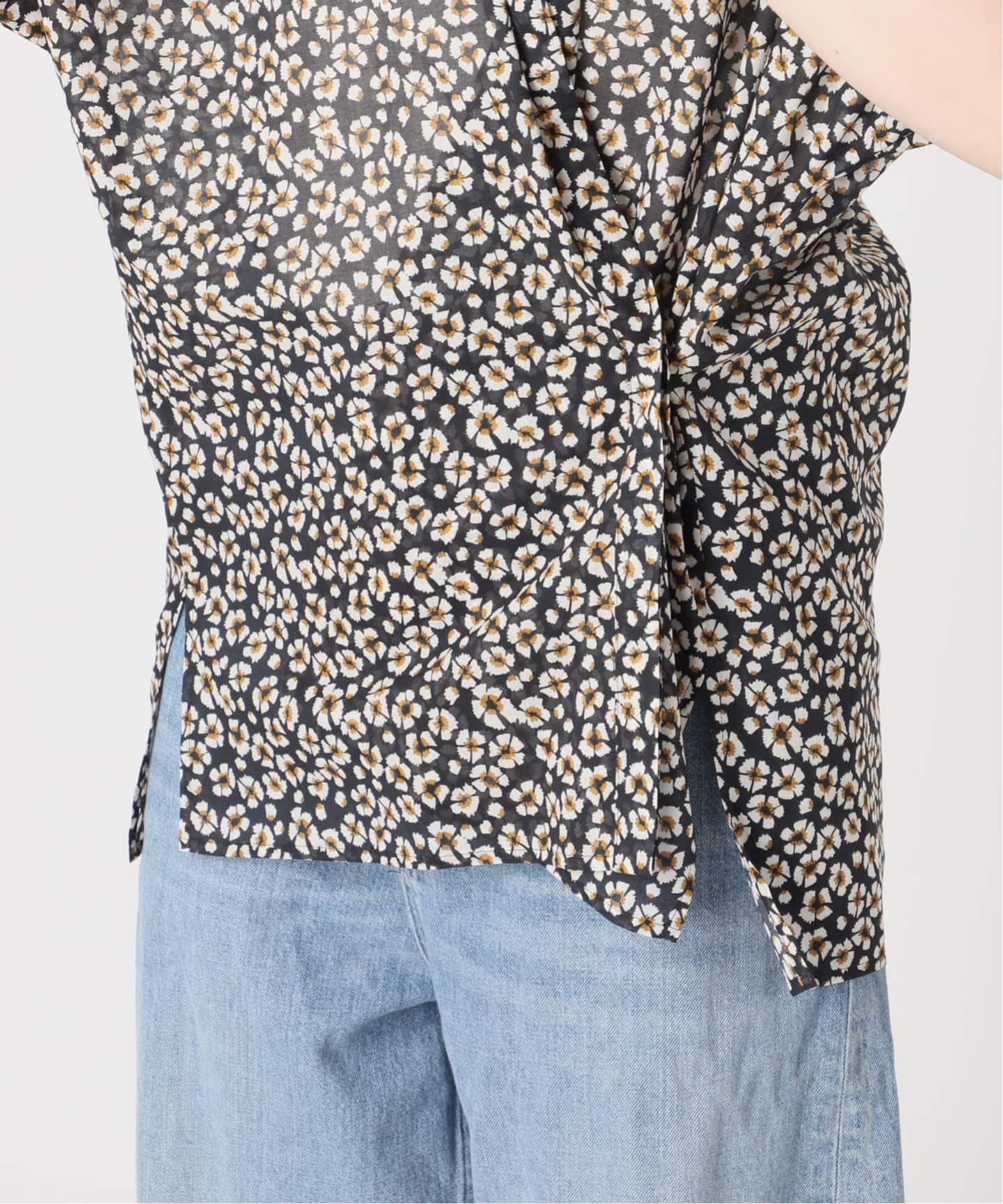 予約》DEVEAUXフラワー&チェック/無地タックスリーブシャツ（シャツ