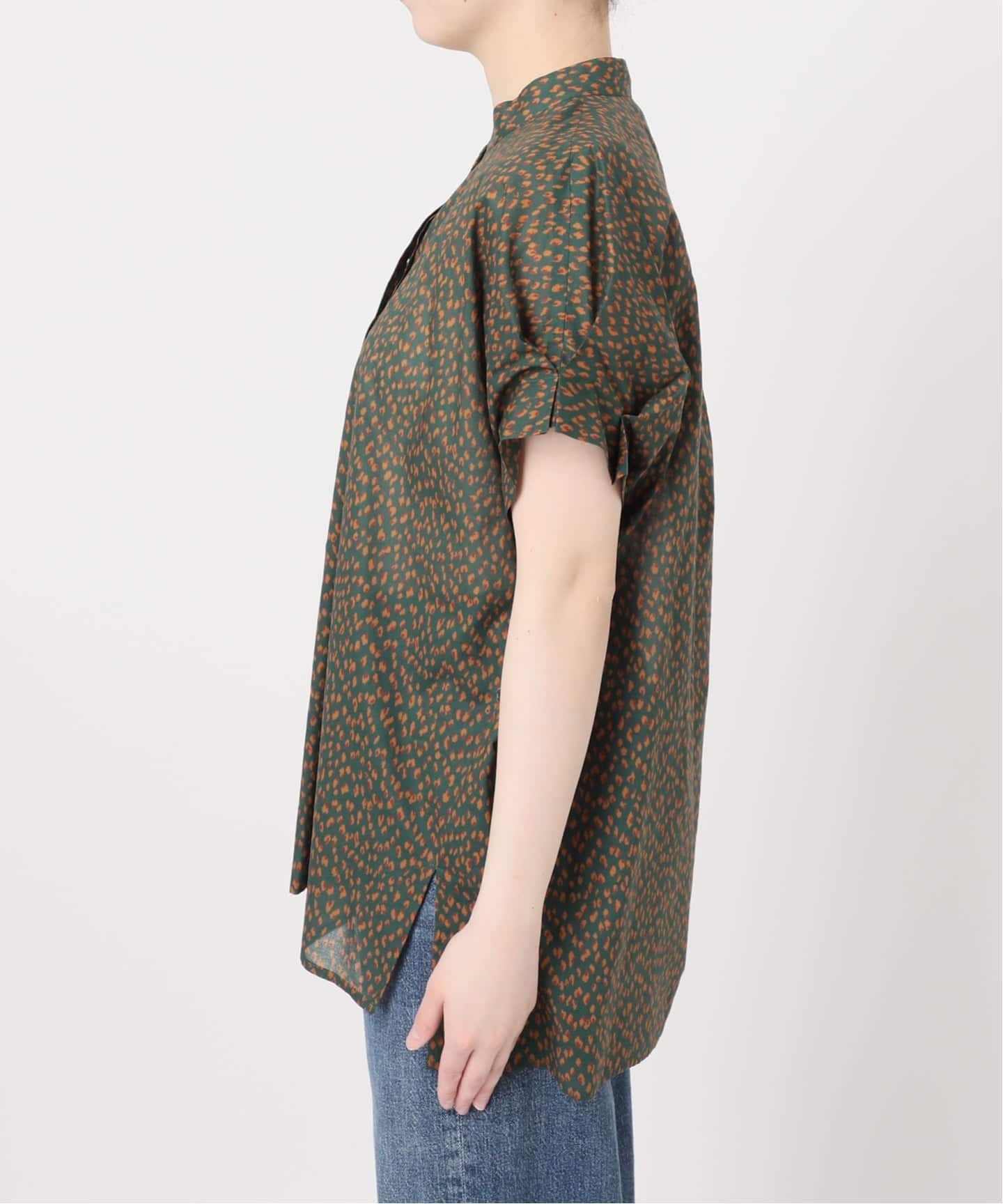 JOURNAL STANDARD L'ESSAGE タックスリーブシャツ　茶色 DEVEAUX/ドットタックスリーブシャツ（シャツ／ブラウス）｜JOURNAL