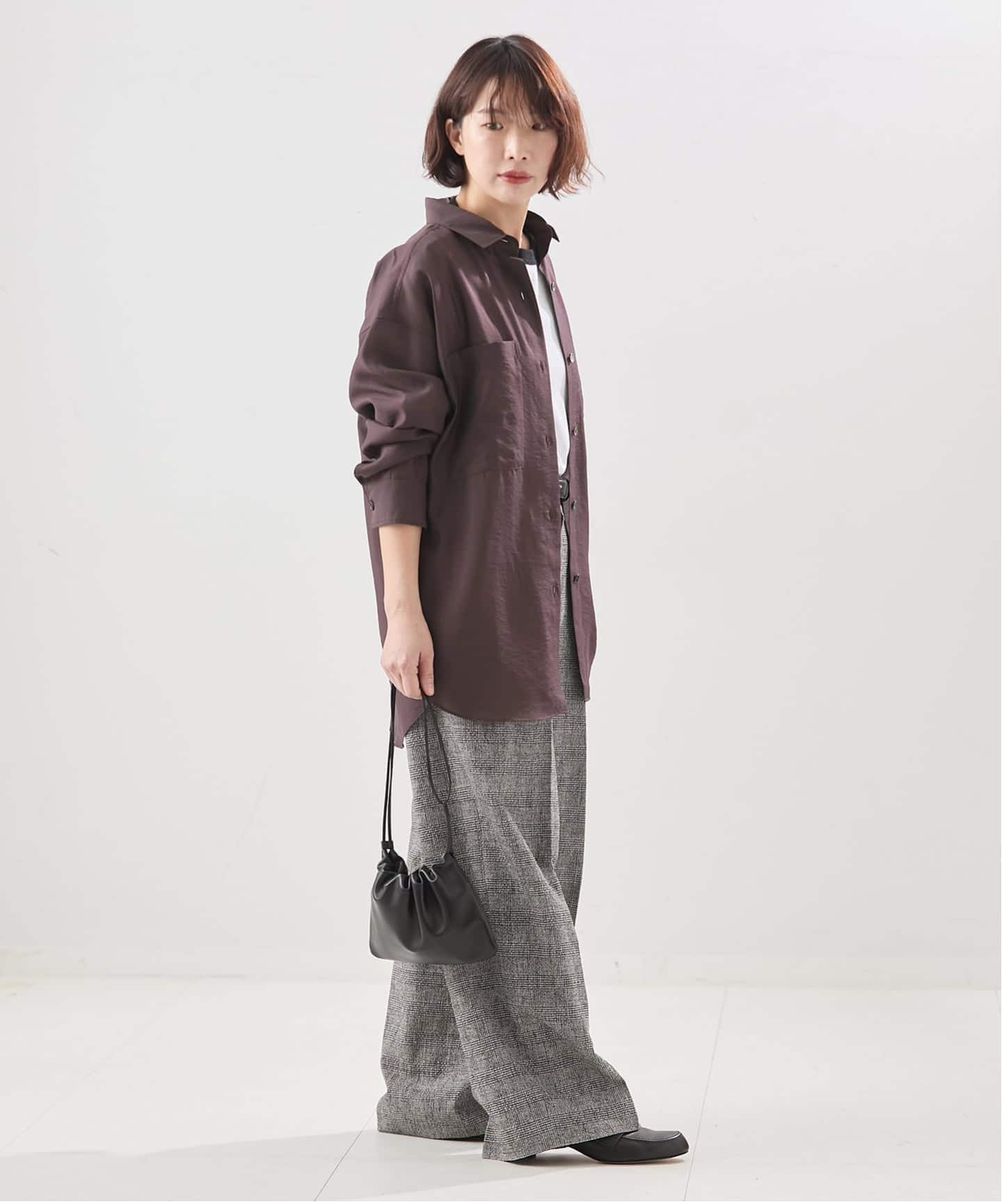 【2024SS】L'ESSAGE オーガンジーシャツ シアーシャツ 黒 ラミーシアーシャツ（シャツ／ブラウス）｜JOURNAL STANDARD L'ESSAGE
