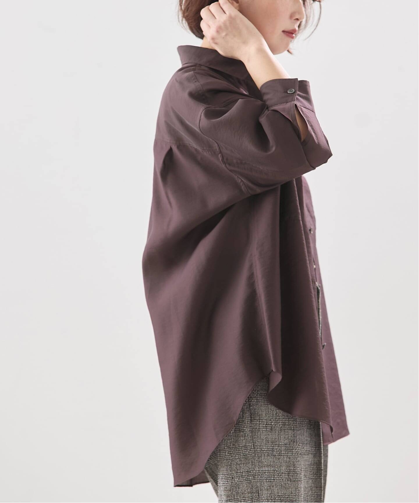 JOURNAL STANDARD L'ESSAGE ソフトシアープリーツシャツ ウォッシャブル シアーシャツ（シャツ／ブラウス）｜JOURNAL STANDARD