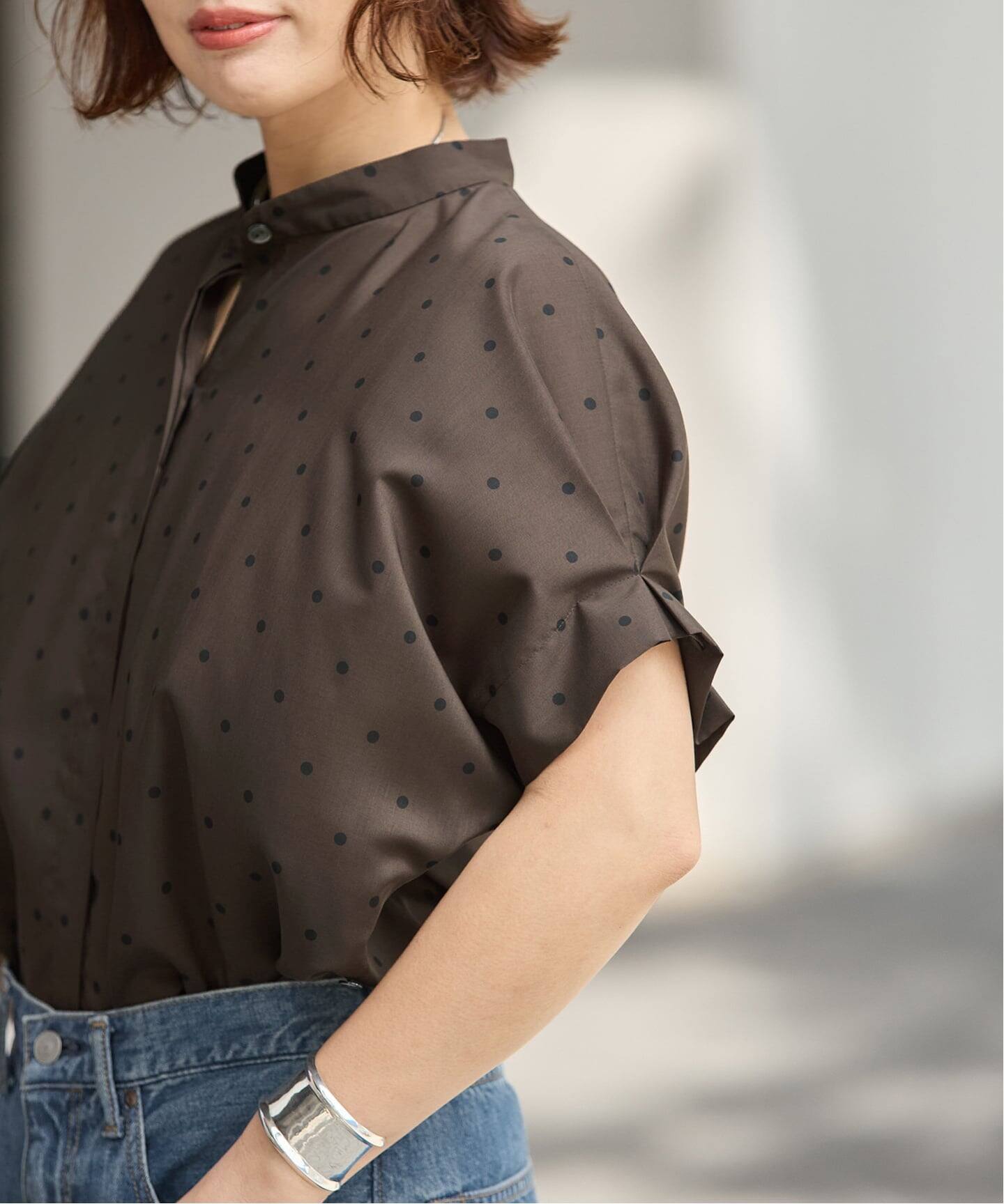 WEB限定カラーあり》DEVEAUX/ドットタックスリーブシャツ（シャツ