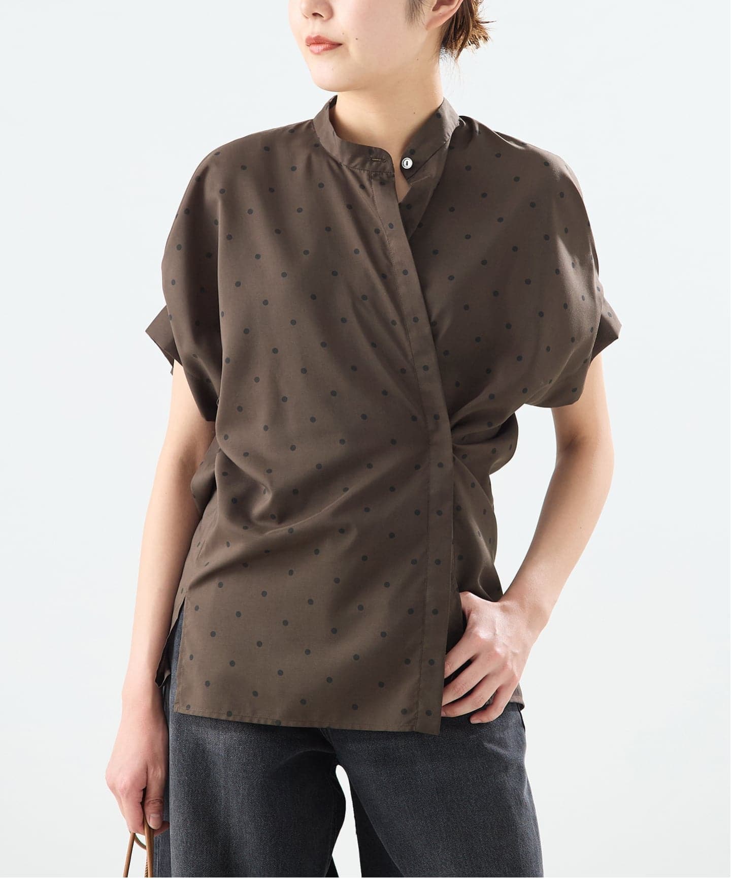 WEB限定カラーあり》DEVEAUX/ドットタックスリーブシャツ（シャツ