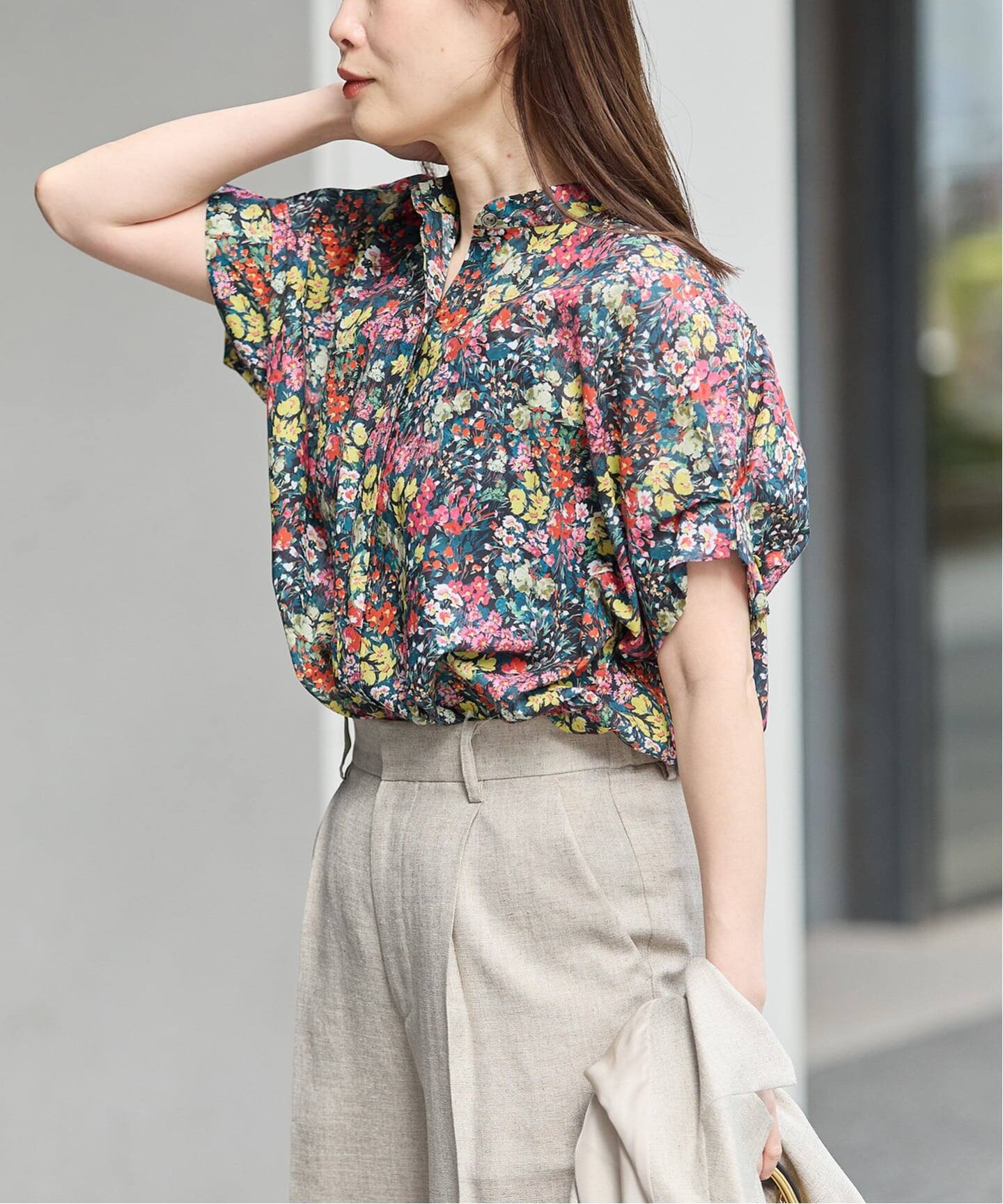 WEB限定追加予約》DEVEAUX/ドットタックスリーブシャツ（シャツ