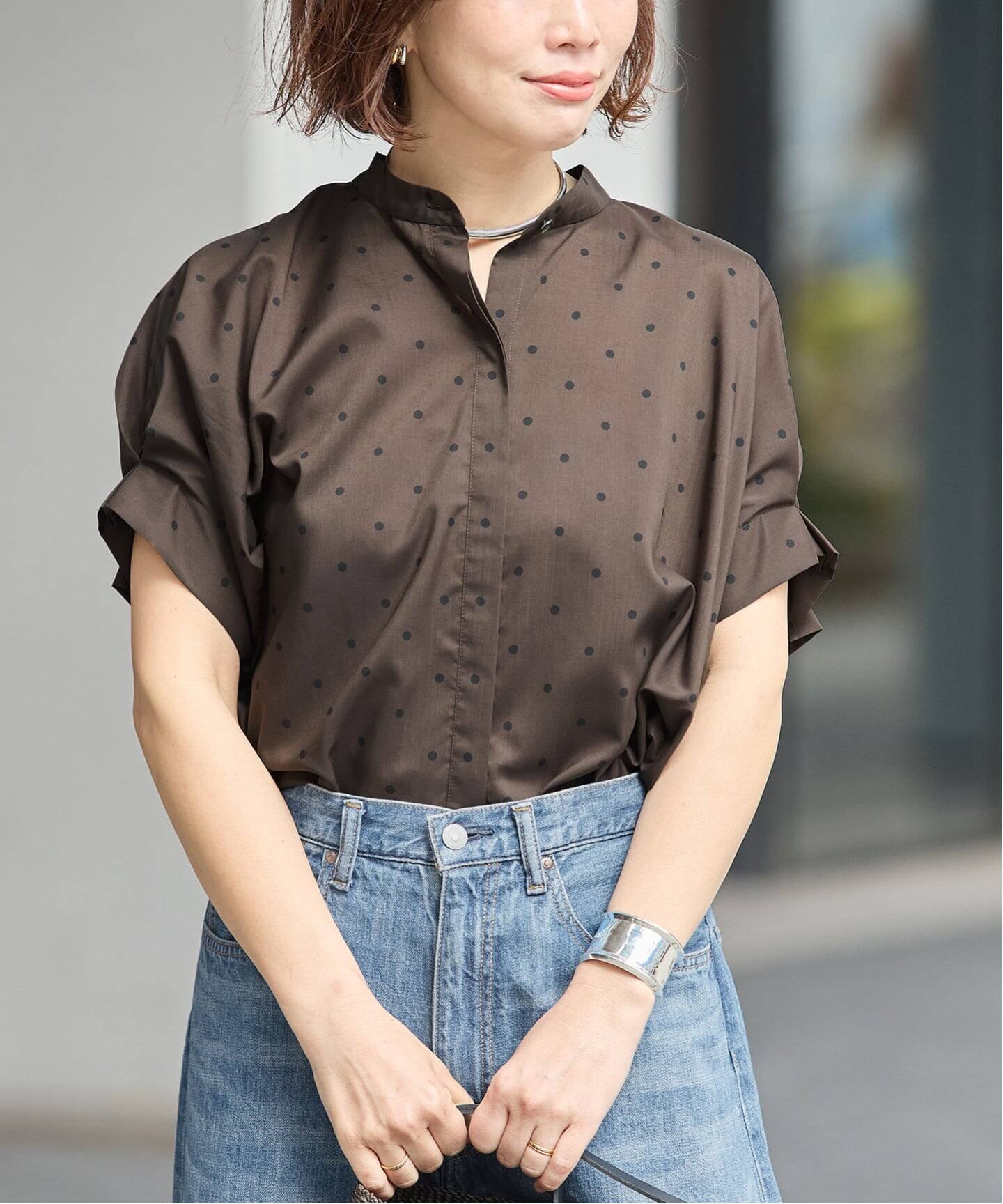WEB限定カラーあり》DEVEAUX/ドットタックスリーブシャツ（シャツ 