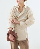 ダブルフロントカシュクールシャツ