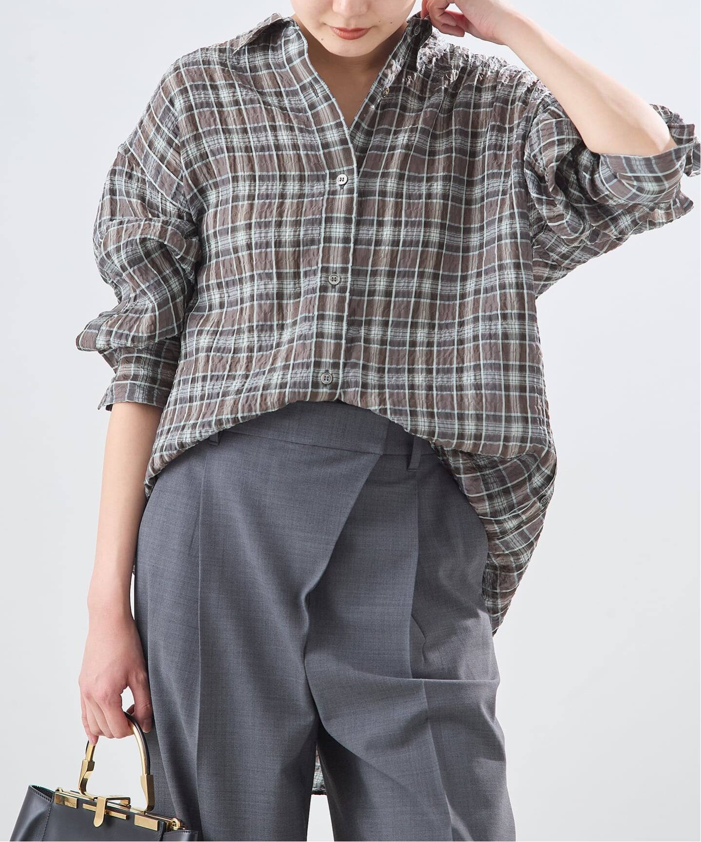 チェックカシュクールシャツ（シャツ／ブラウス）｜JOURNAL STANDARD L 