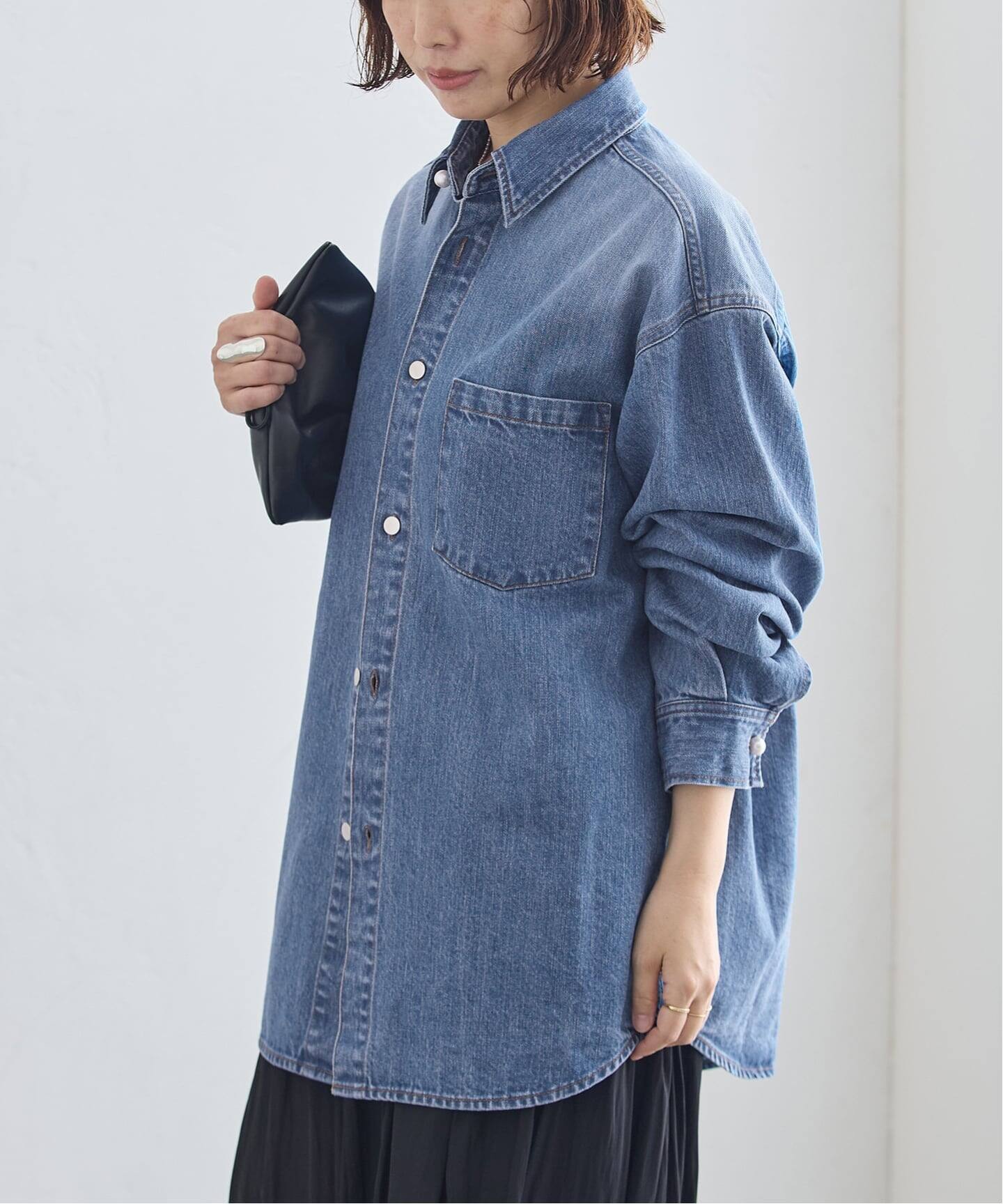 パールボタンデニムシャツ（シャツ／ブラウス）｜JOURNAL STANDARD L 