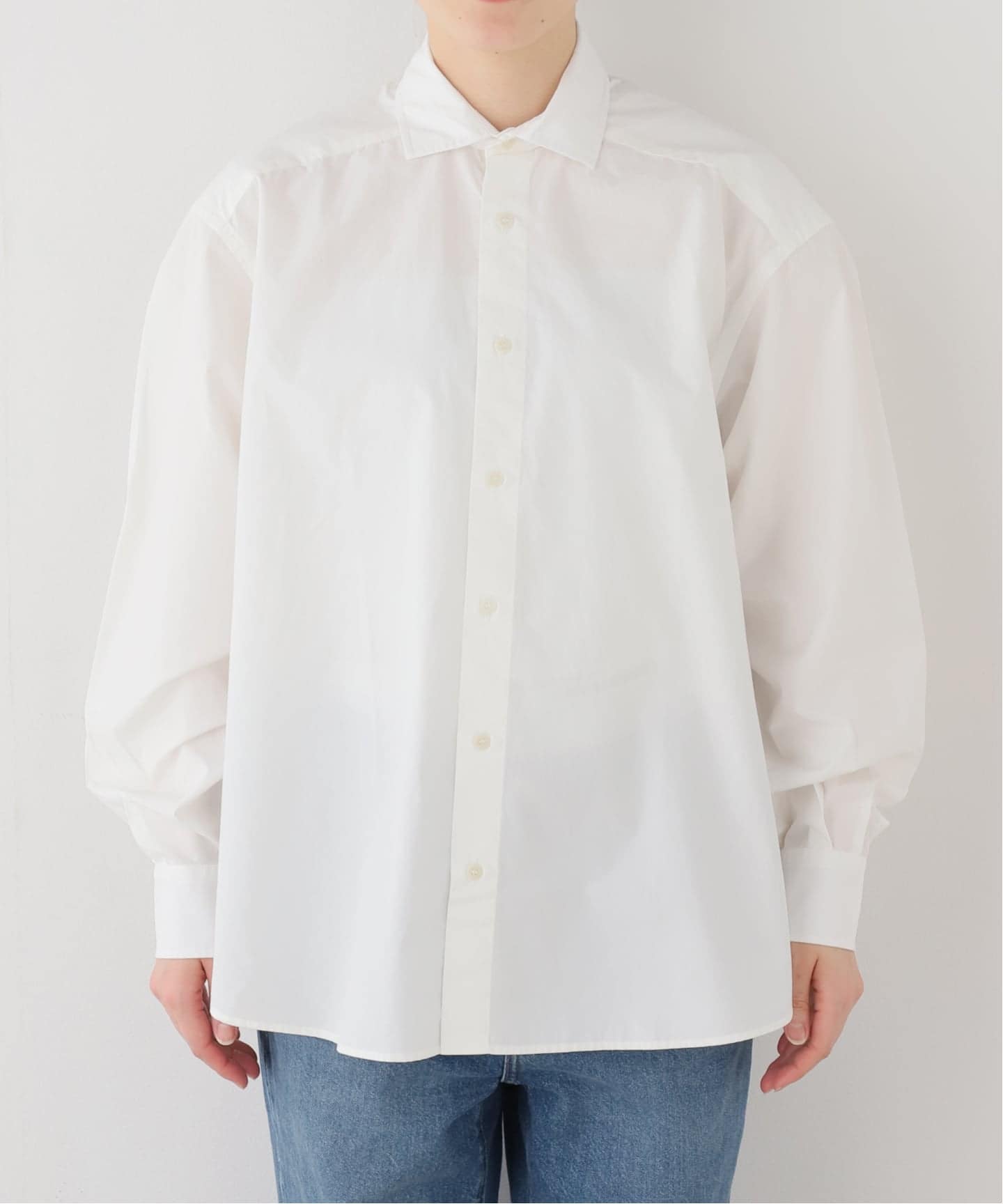 BASERANGE ベースレンジ CLAUDE SHIRT ホワイト シャツXS BASERANGE/ベースレンジ】CLAUDE SHIRT シャツ（シャツ／ブラウス