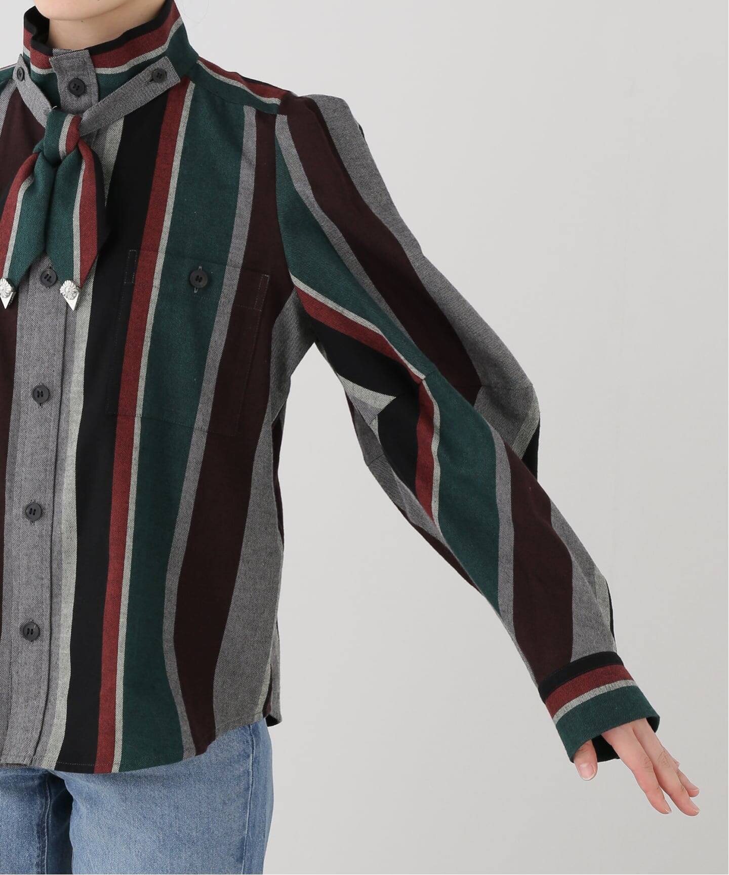 TOGA PULLA/トーガプルラ Flannel striped shirt シャツ（シャツ 