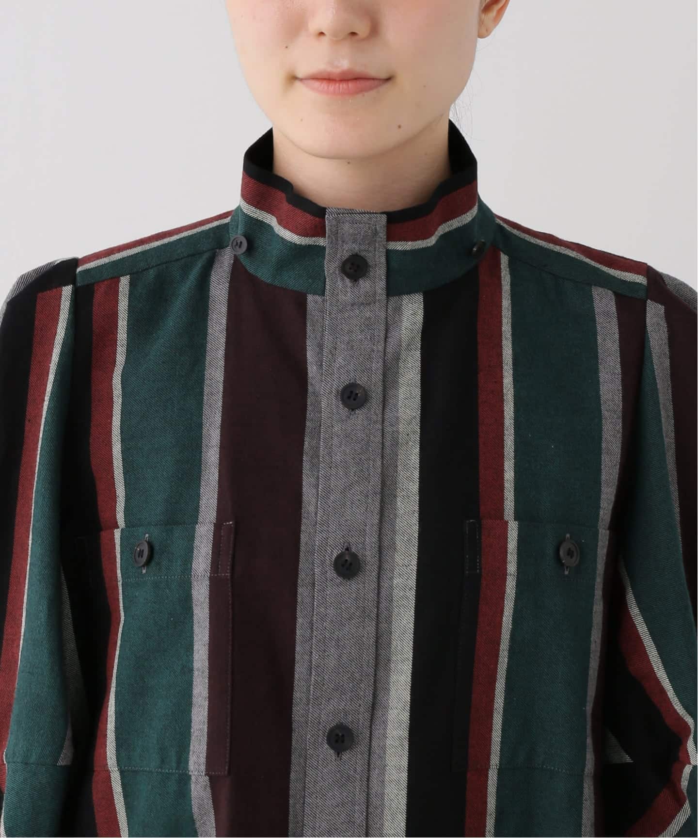 TOGA PULLA/トーガプルラ Flannel striped shirt シャツ（シャツ