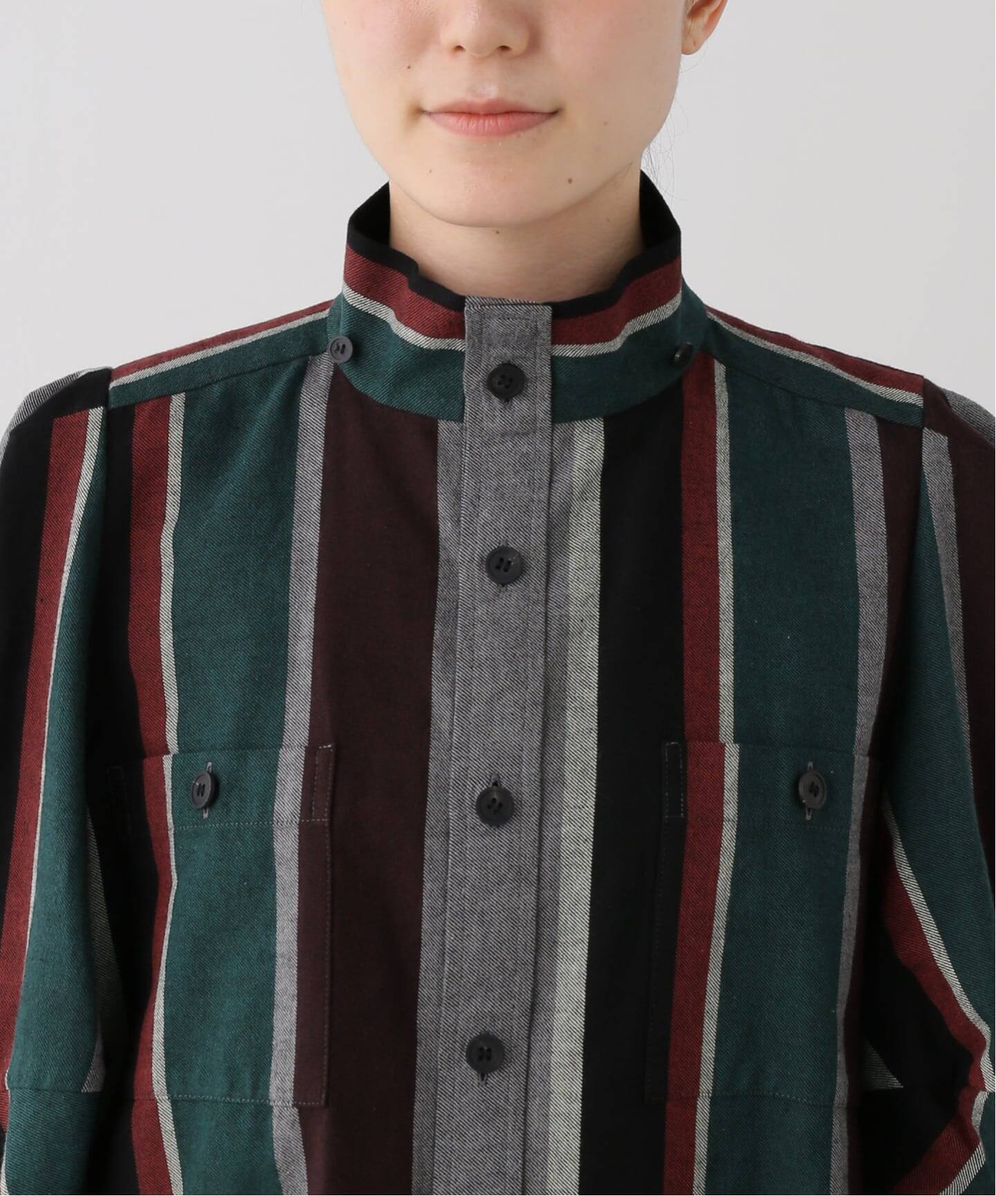 TOGA PULLA/トーガプルラ Flannel striped shirt シャツ（シャツ 