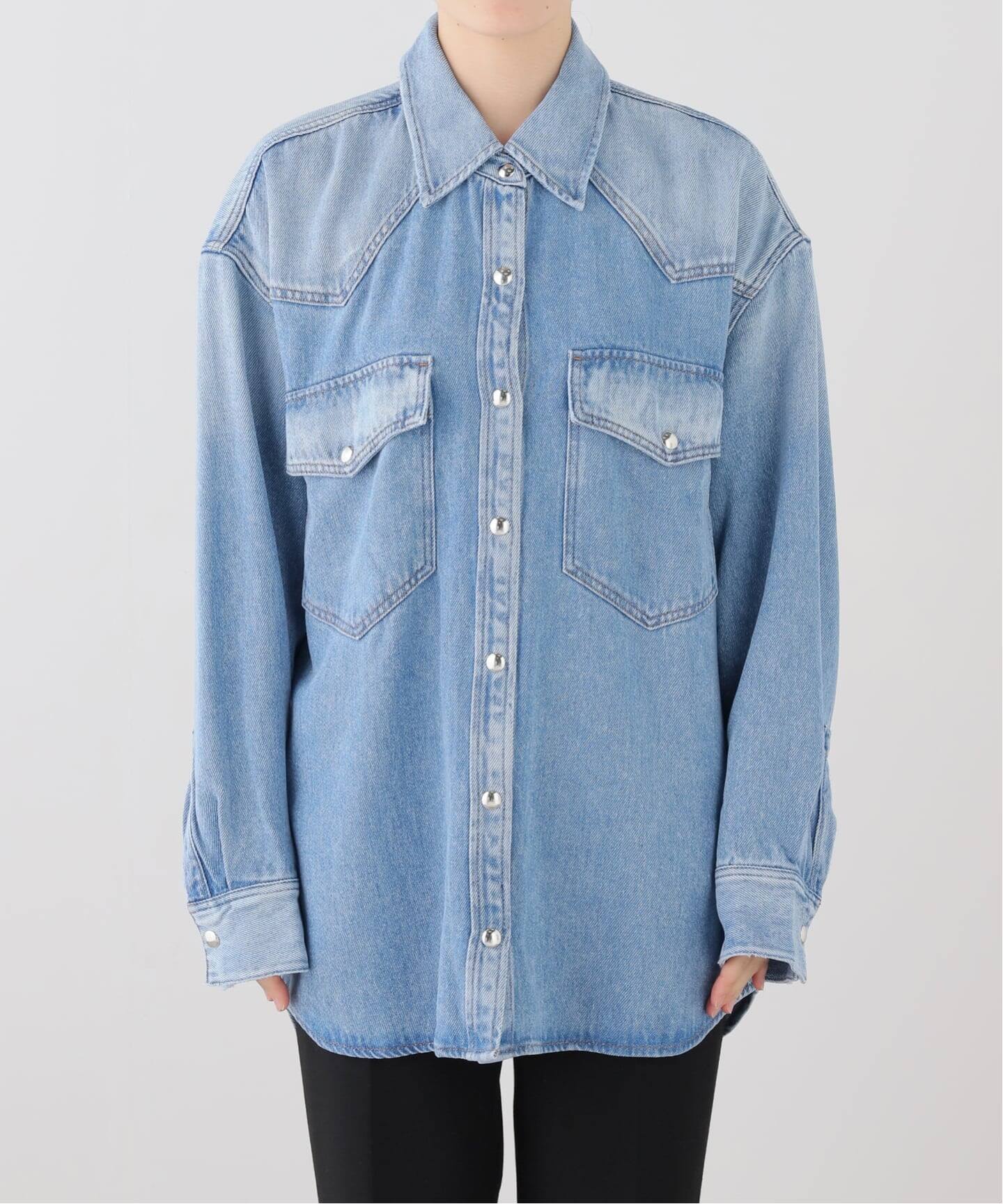 AGOLDE/エーゴールドイー LOTTA SHIRT IN SCRIPT デニムシャツ（シャツ