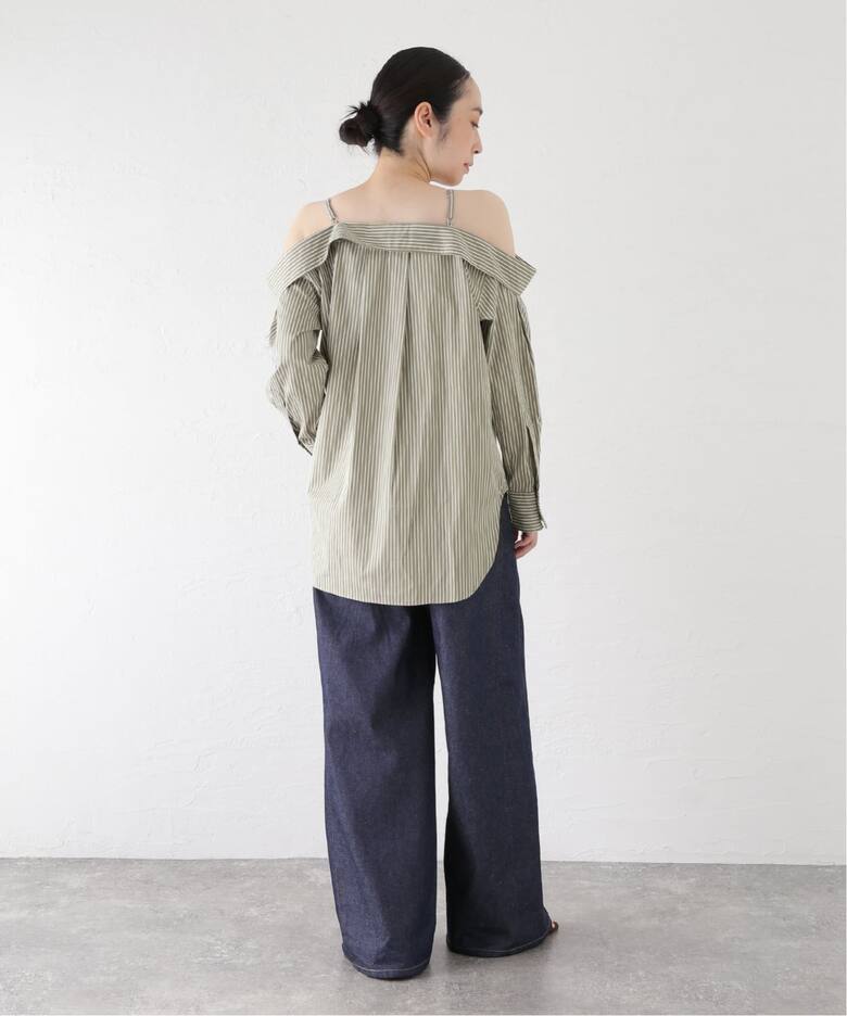 FUMIE TANAKA/フミエタナカ】round stripe SH シャツ（シャツ 