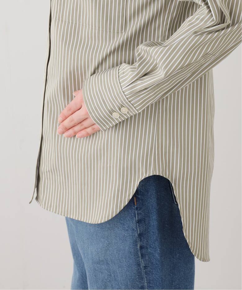 FUMIE TANAKA/フミエタナカ】round stripe SH シャツ（シャツ 
