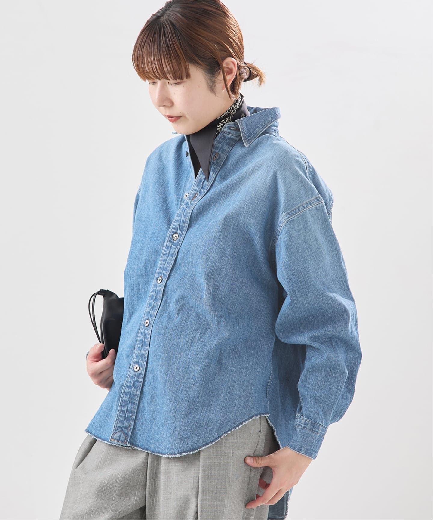 JANE SMITH/ジェーンスミス】8oz DENIM REGULAR COLLAR：シャツ