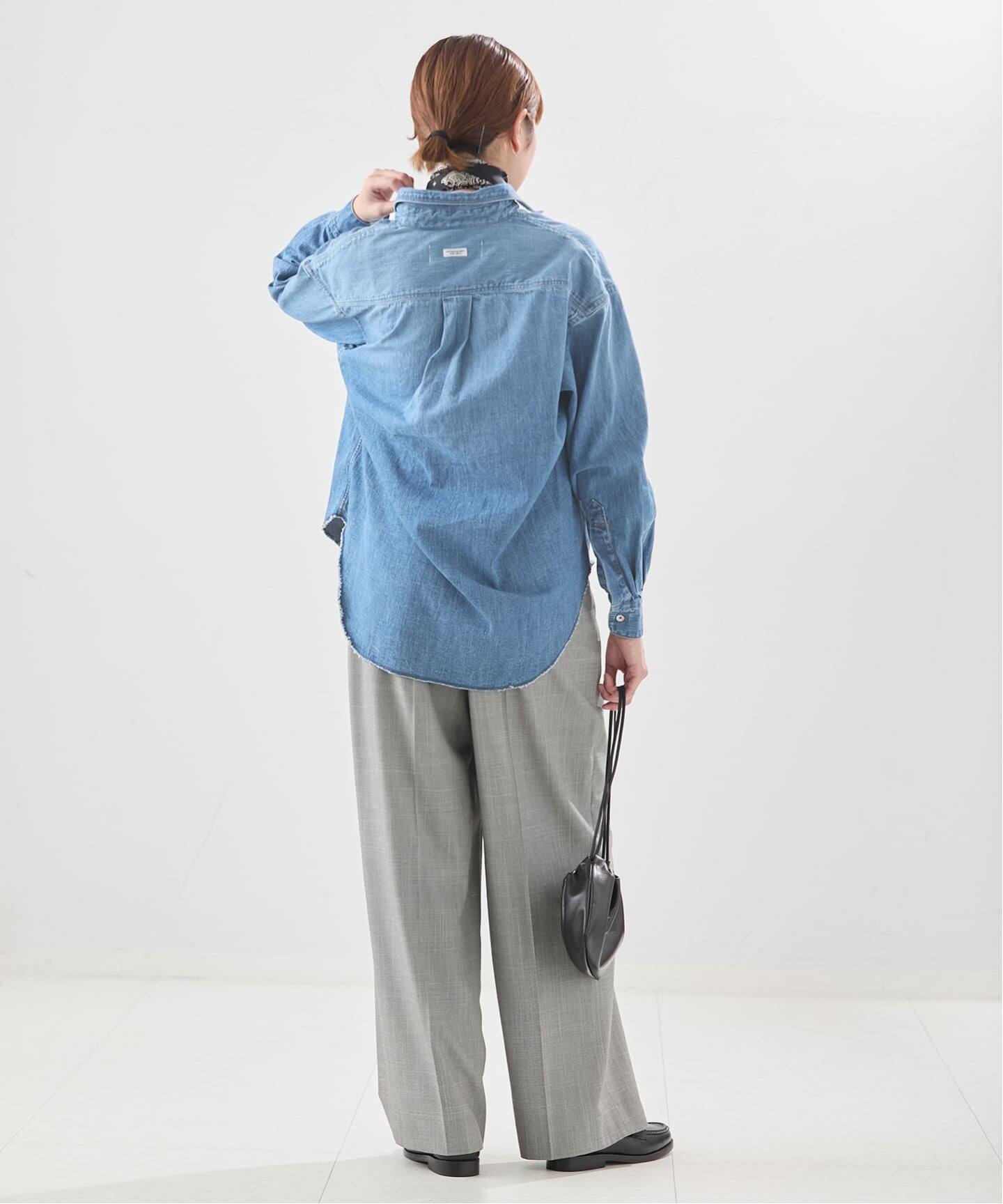 JANE SMITH/ジェーンスミス】8oz DENIM REGULAR COLLAR：シャツ
