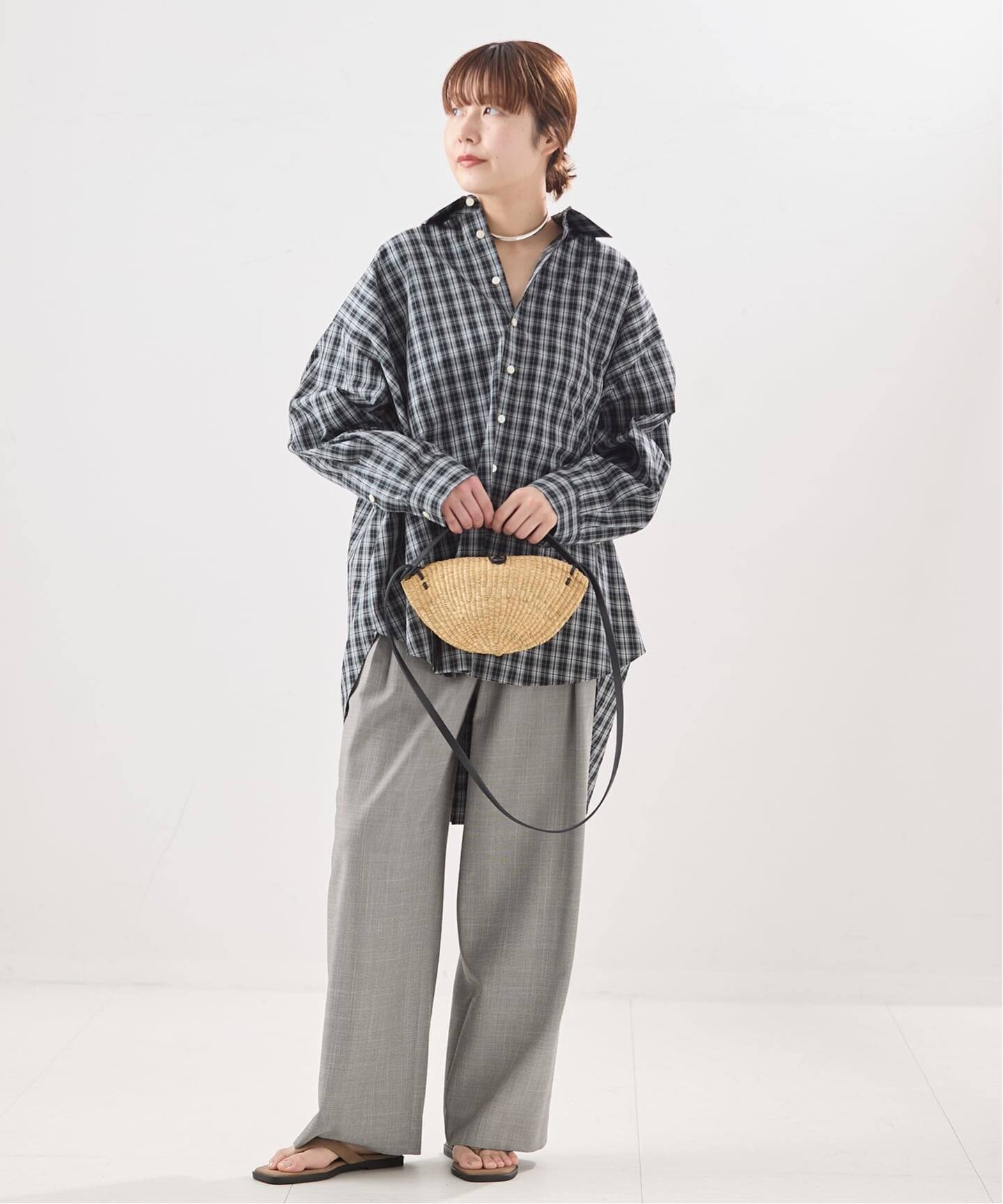 シャツ/ブラウス(長袖/七分) Uhr  2Way Big Shirt Uhr/ウーア】2Way Big Shirt：シャツ（シャツ／ブラウス）｜JOURNAL