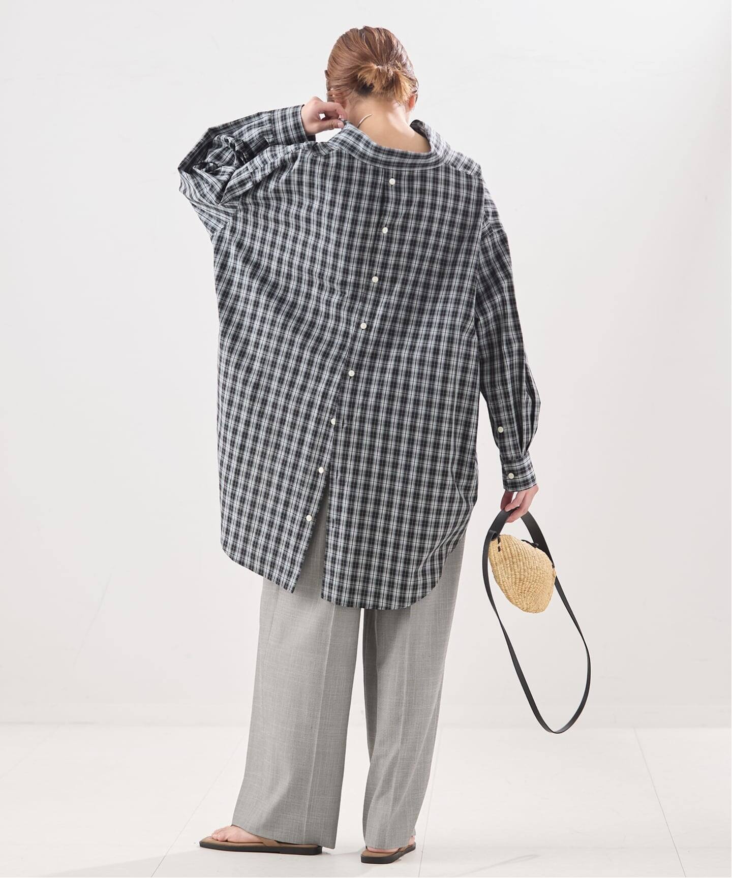 シャツ/ブラウス(長袖/七分) Uhr  2Way Big Shirt Uhr/ウーア】2Way Big Shirt：シャツ（シャツ／ブラウス）｜JOURNAL