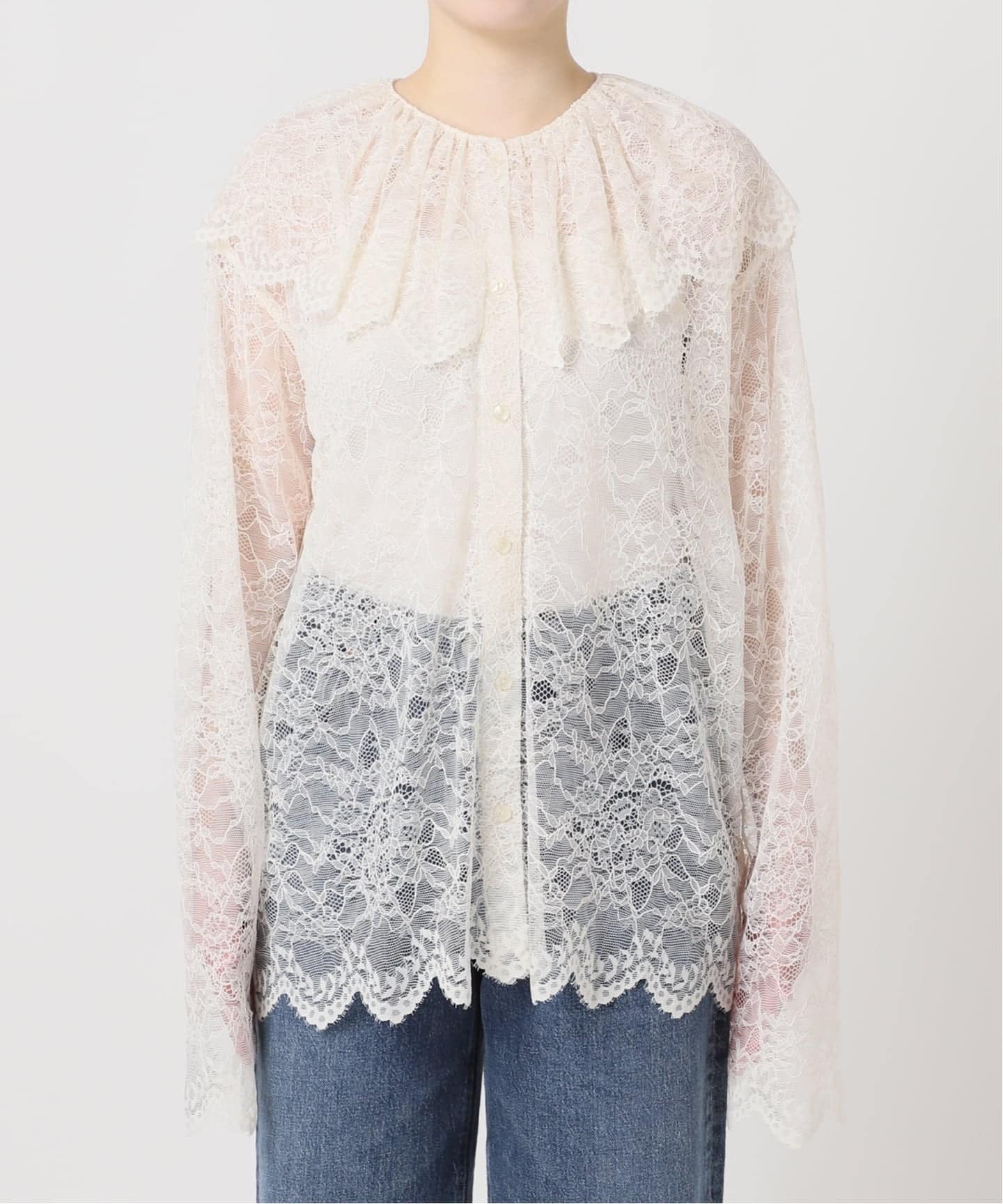 Uhr/ウーア】Lace Shirt：レースシャツ（シャツ／ブラウス）｜JOURNAL