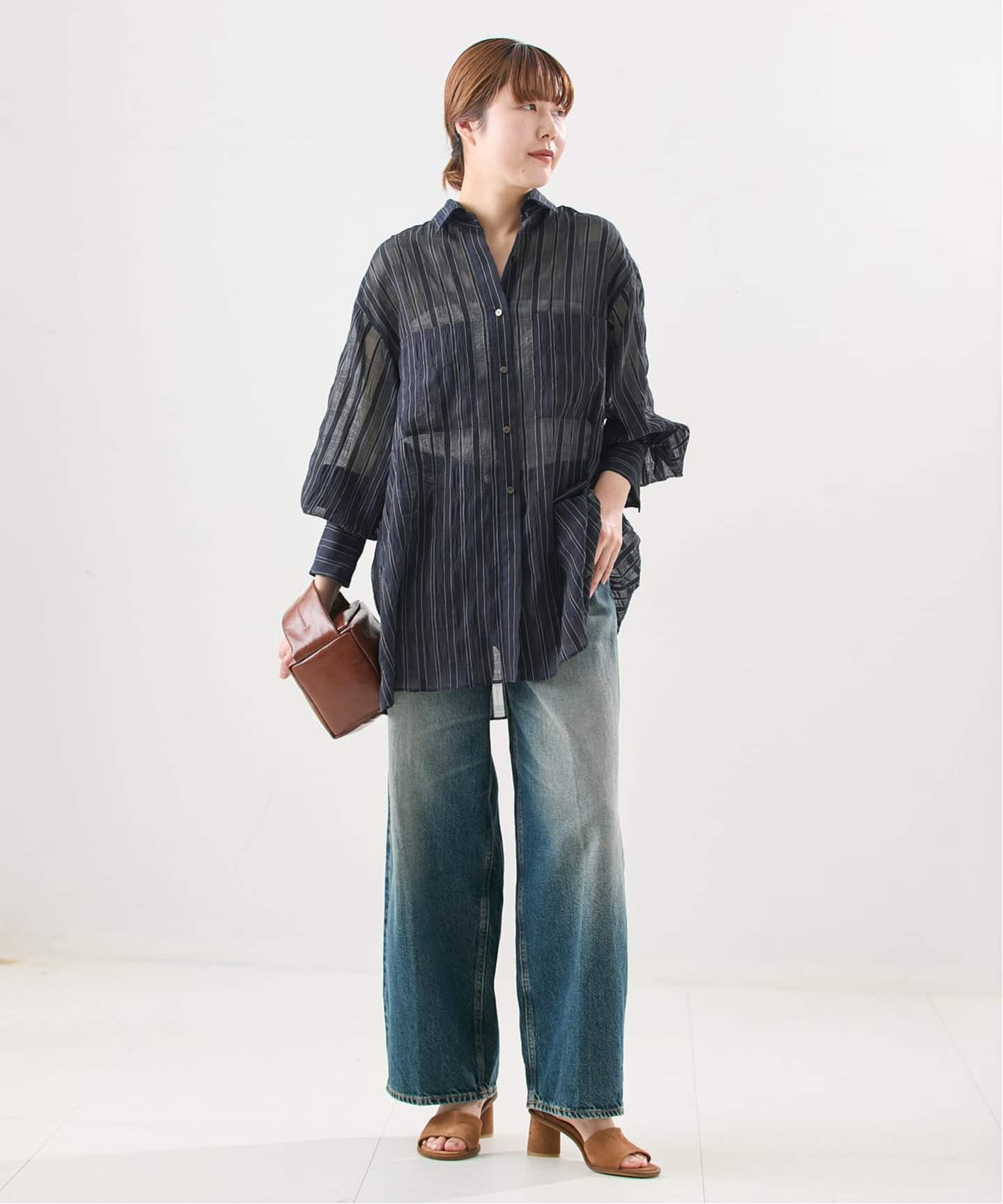 Uhr Sheer Shirt シアーチェックシャツ ウーア Uhr/ウーア】 Sheer Shirt：シャツ（シャツ／ブラウス）｜JOURNAL