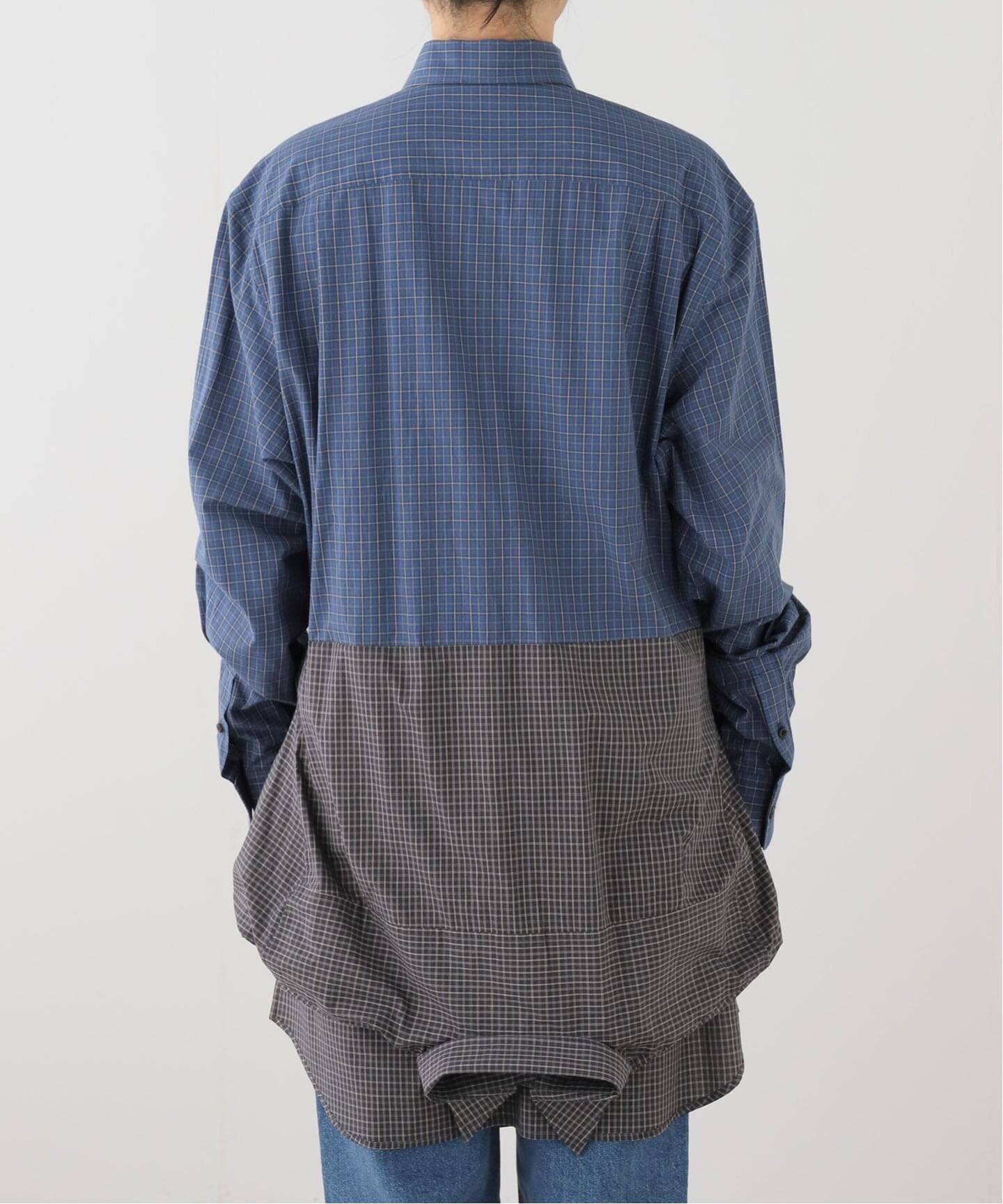 INSCRIRE /アンスクリア】Cotton Check レイヤードシャツ I26SSSH100