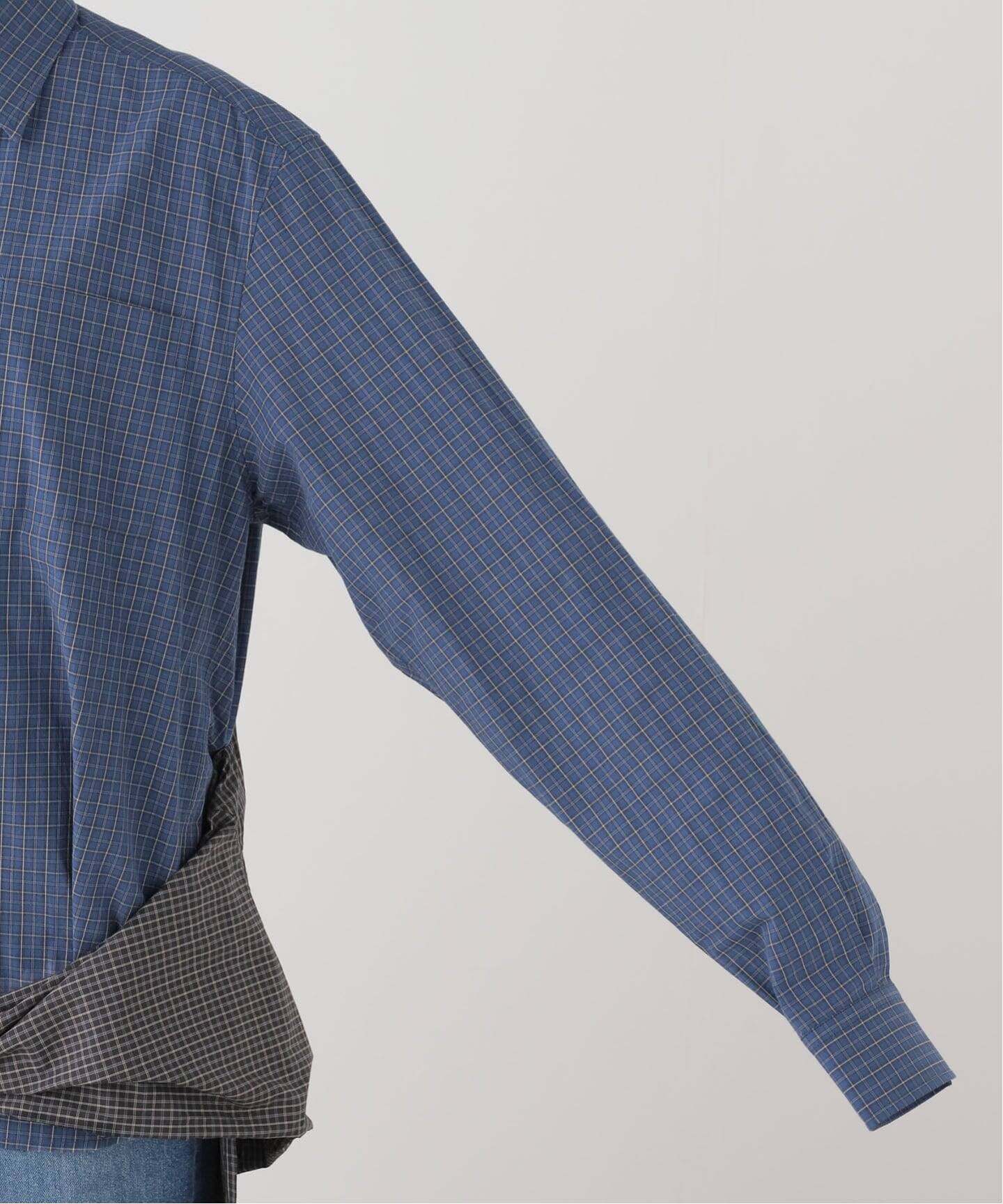 INSCRIRE チェック柄 レイヤードシャツ INSCRIRE /アンスクリア】Cotton Check レイヤードシャツ I26SSSH100