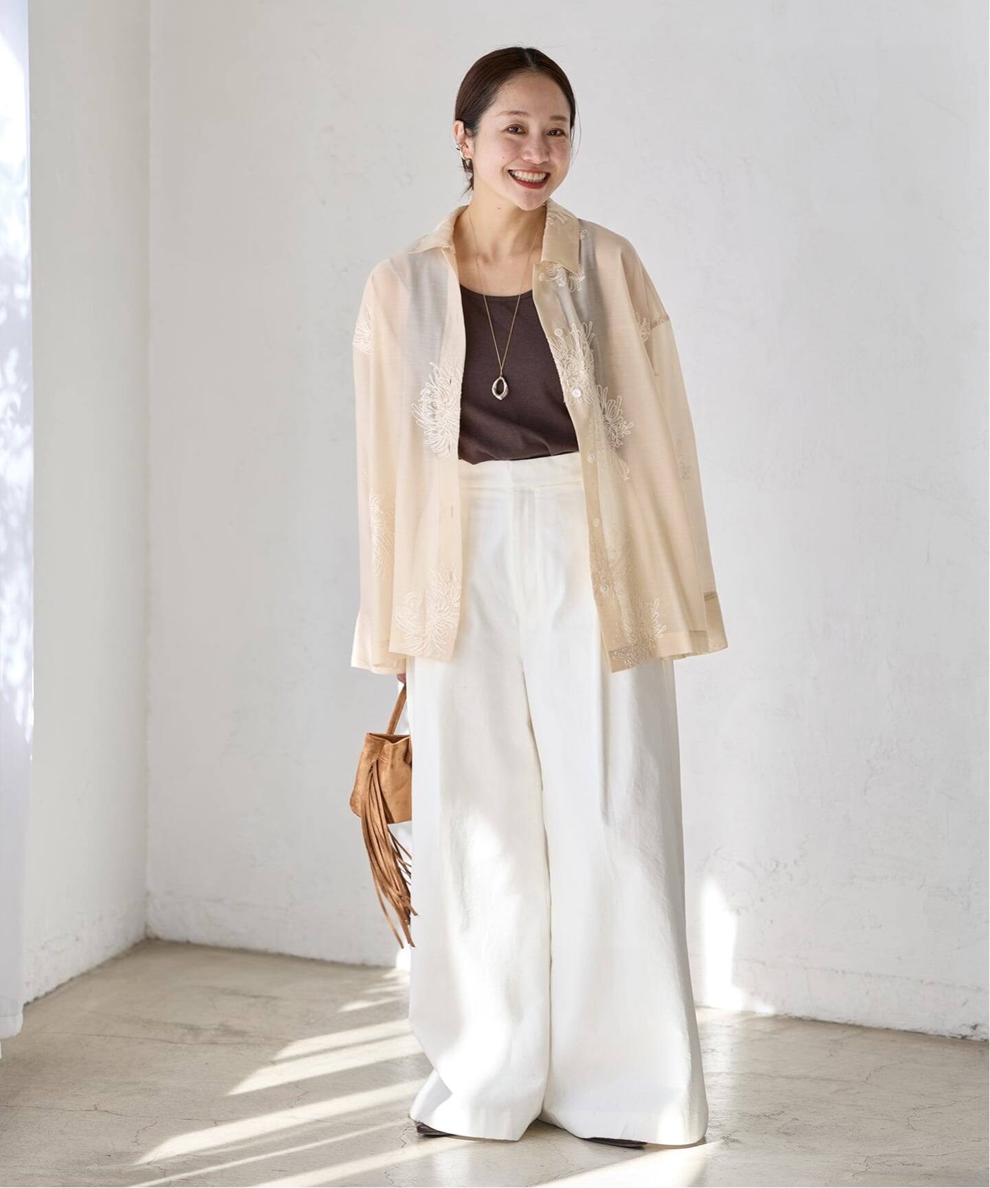 【2025SS】JOURNAL STANDARD シアーレースビッグシャツ 白 JOURNAL STANDARD - 【2025SS】JOURNAL STANDARD シアーレースビッグ