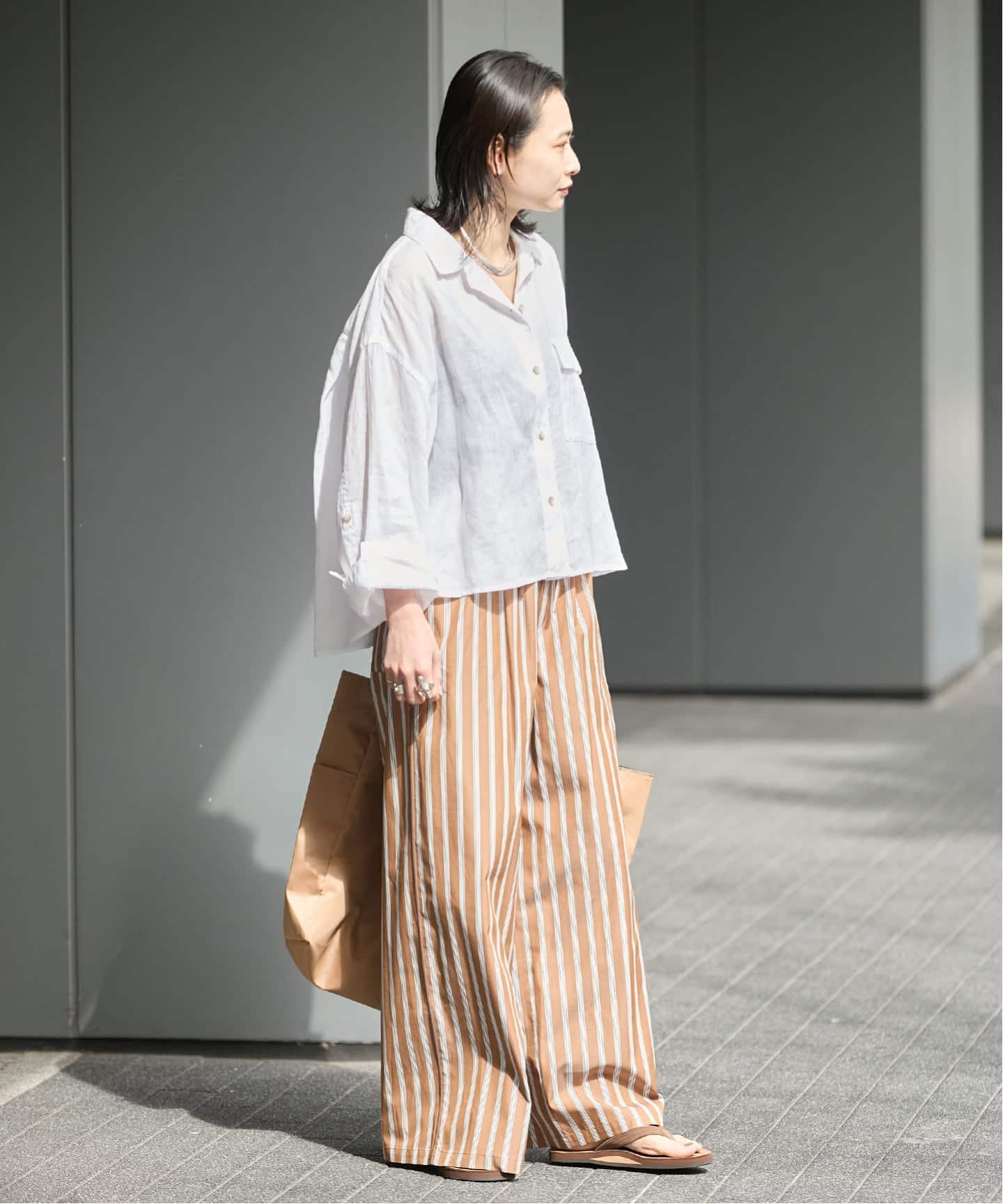 リネンレギュラーロールアップシャツ（シャツ／ブラウス）｜JOURNAL