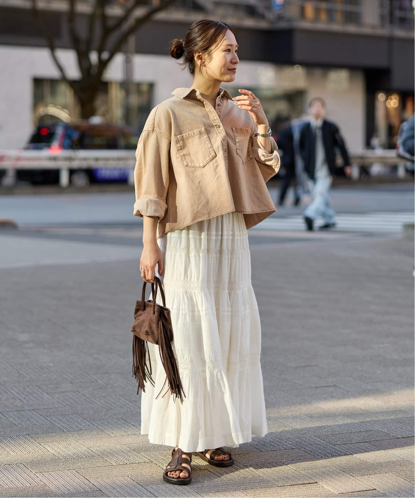 ライトオンスデニムクロップドシャツ（シャツ／ブラウス）｜JOURNAL