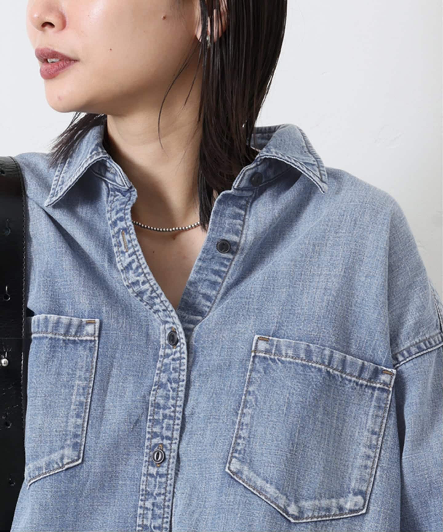ライトオンスデニムクロップドシャツ（シャツ／ブラウス）｜JOURNAL