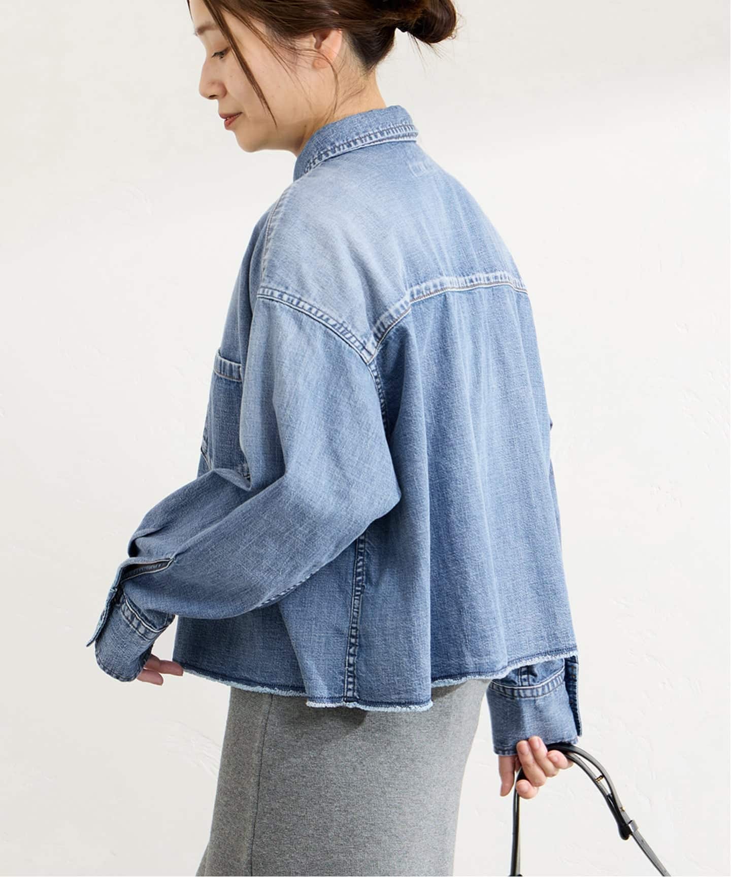 ライトオンスデニムクロップドシャツ（シャツ／ブラウス）｜JOURNAL