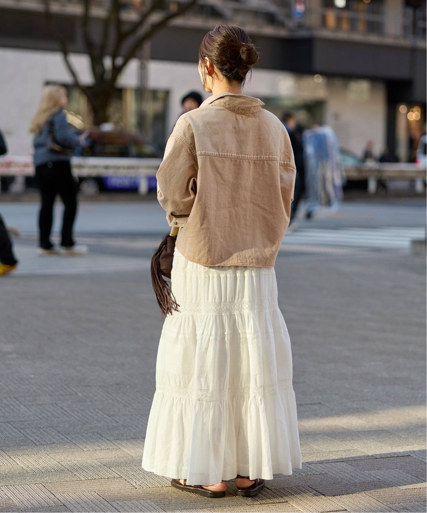 追加2》ライトオンスデニムクロップドシャツ（シャツ／ブラウス