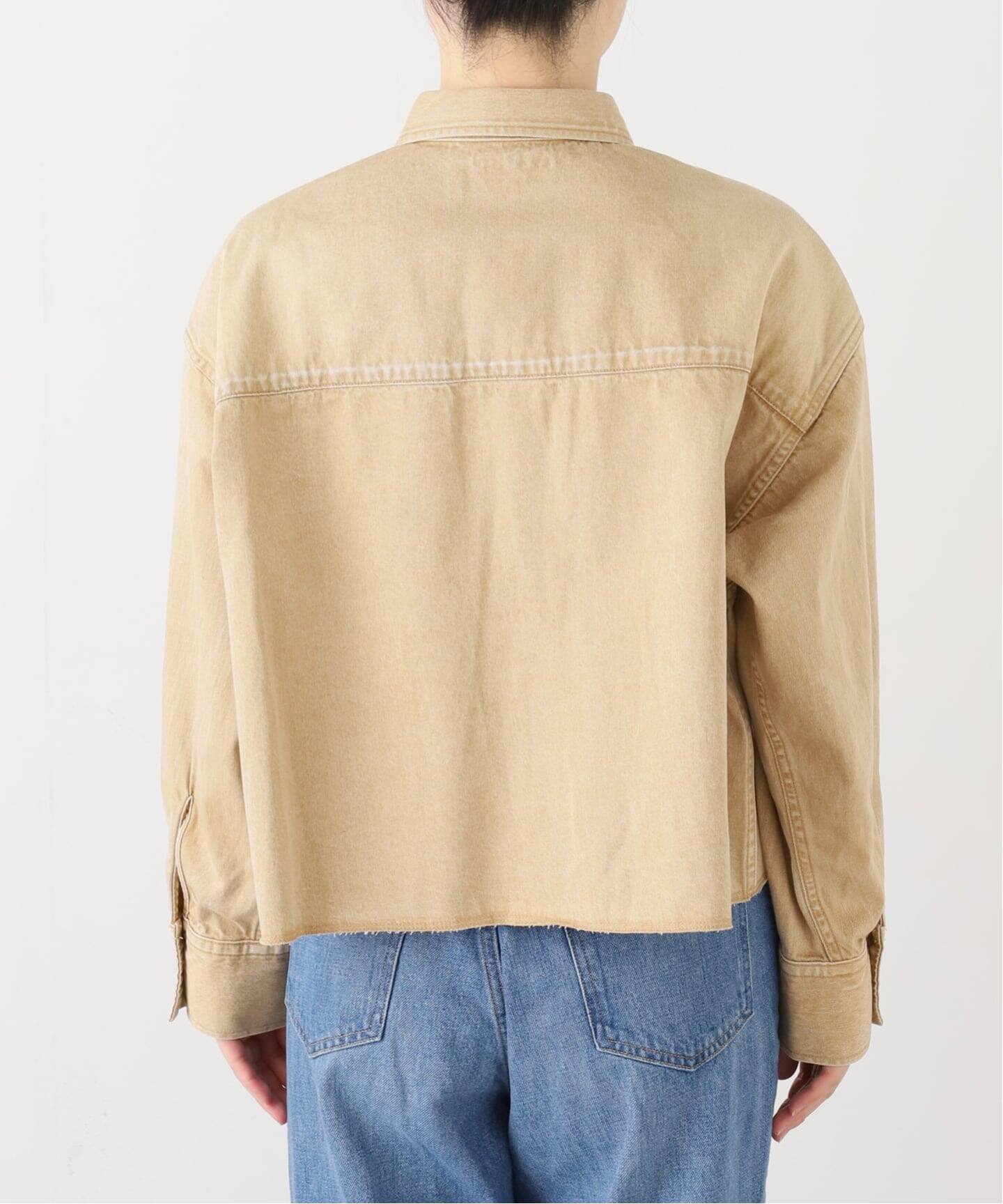 追加2》ライトオンスデニムクロップドシャツ（シャツ／ブラウス