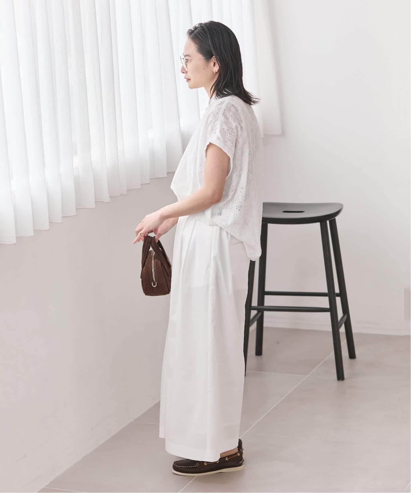 ジャーナルスタンダード . シルクコットン レース ボリューム ブラウス JOURNAL STANDARD relume（ジャーナルスタンダード レリューム