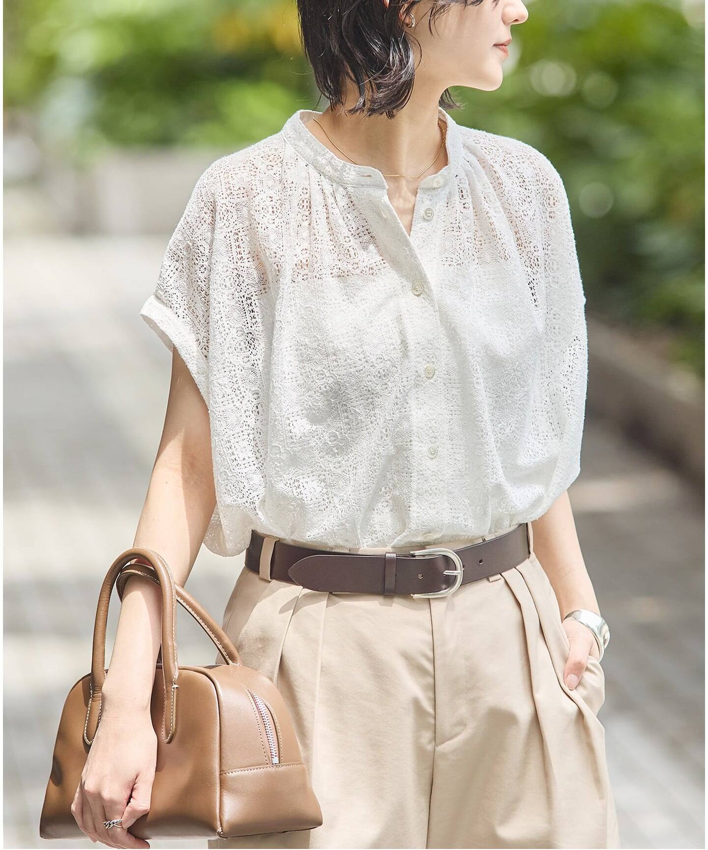 レースタックボリュームシャツ（シャツ／ブラウス）｜JOURNAL STANDARD 