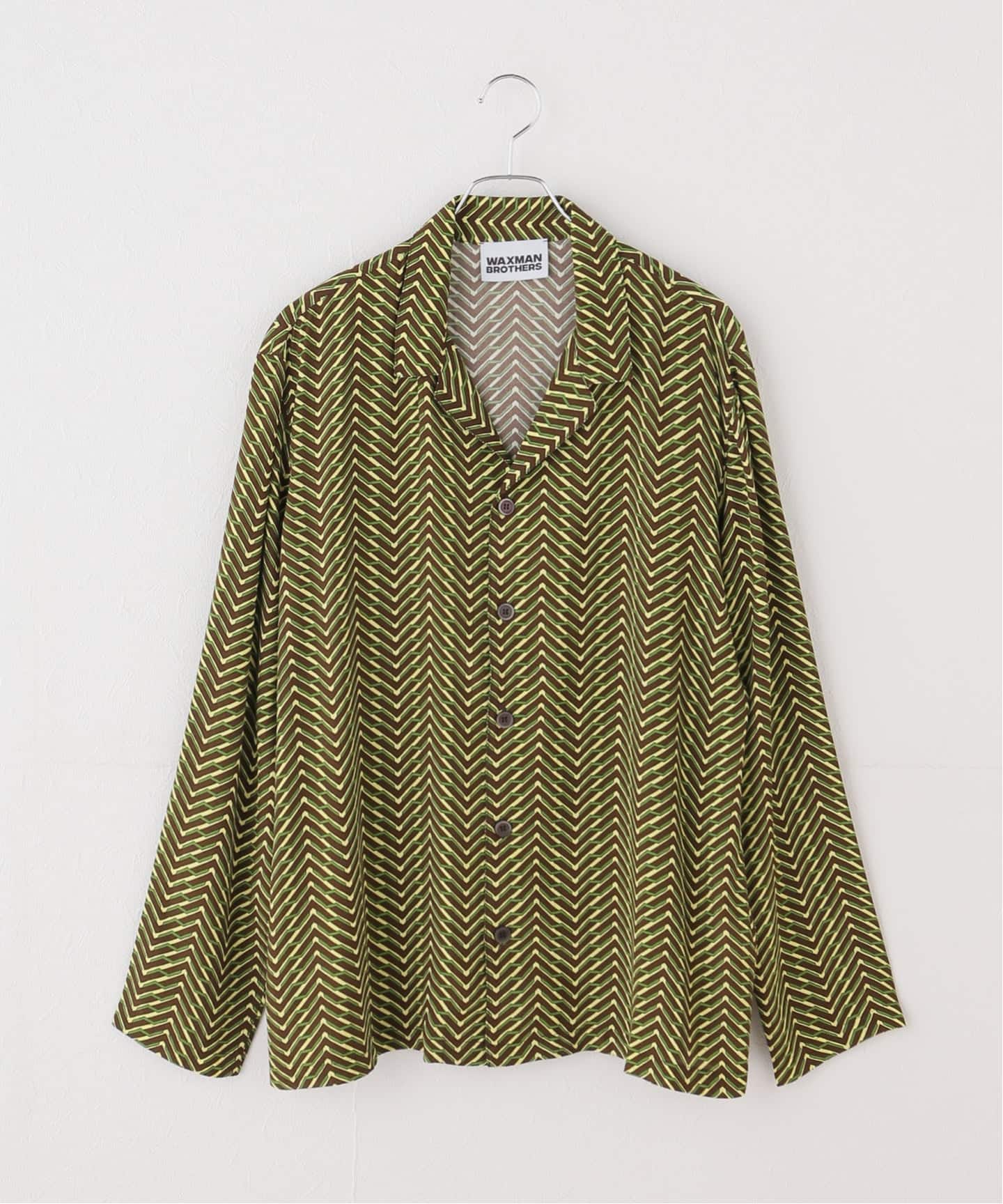 イタリア製Waxman Brothers パジャマシャツ S WAXMAN BROTHERS/ワックスマンブラザーズ】PIJAMA SHIRT（シャツ