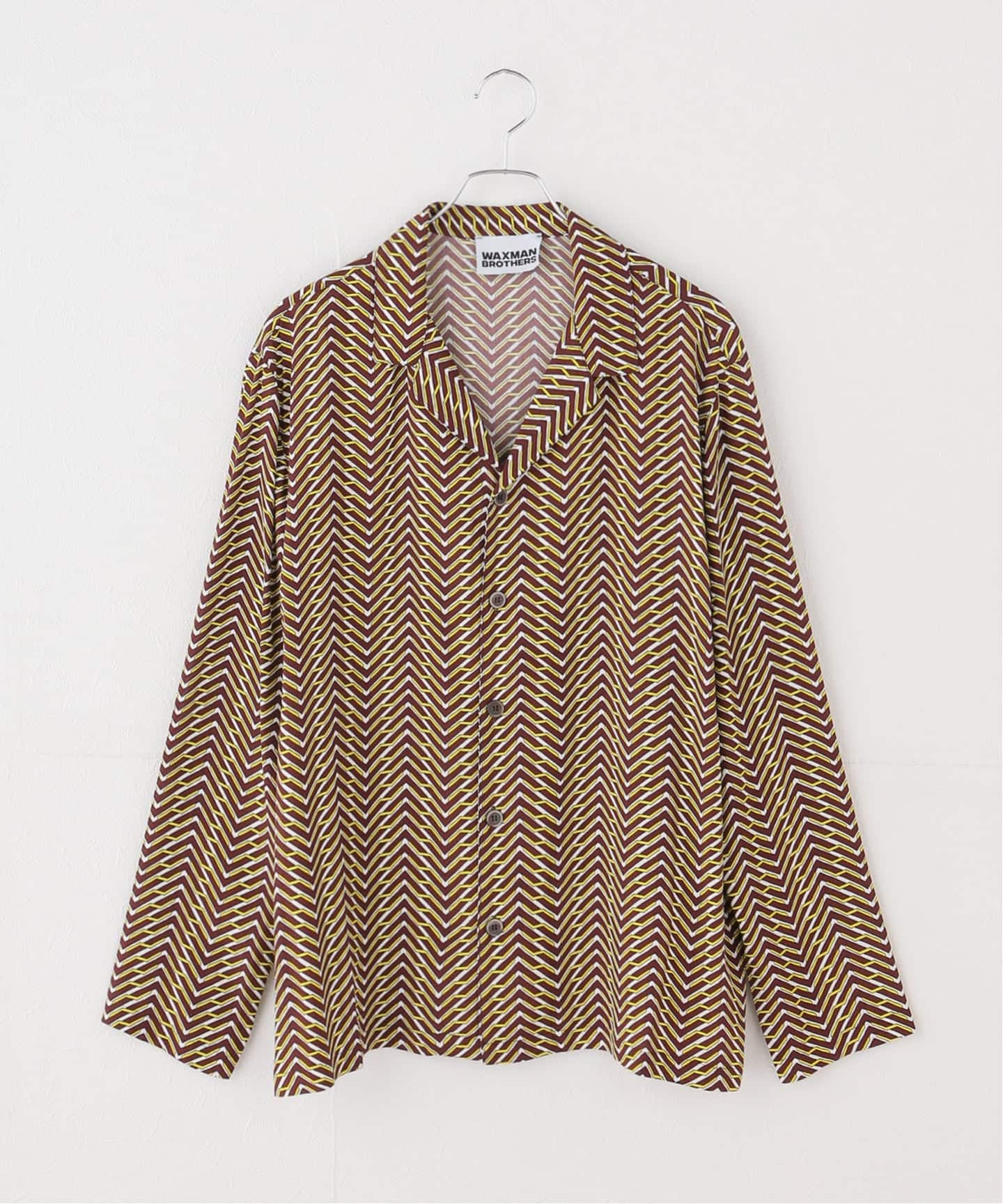 イタリア製Waxman Brothers パジャマシャツ S WAXMAN BROTHERS/ワックスマンブラザーズ】PIJAMA SHIRT（シャツ