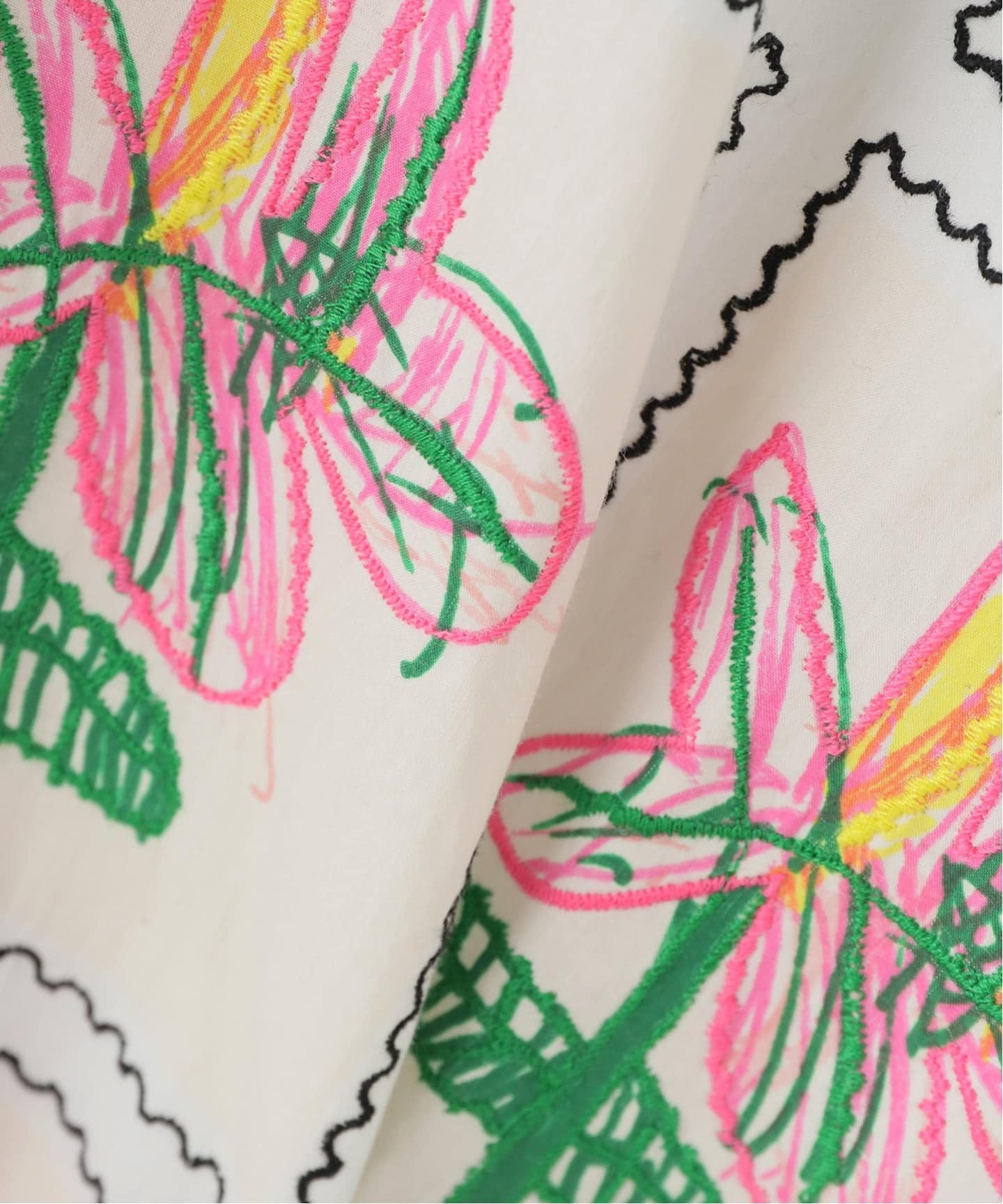 Mii / ミイ】SCREEN PRINTED HAND EMBROIDERED SHIR（シャツ／ブラウス