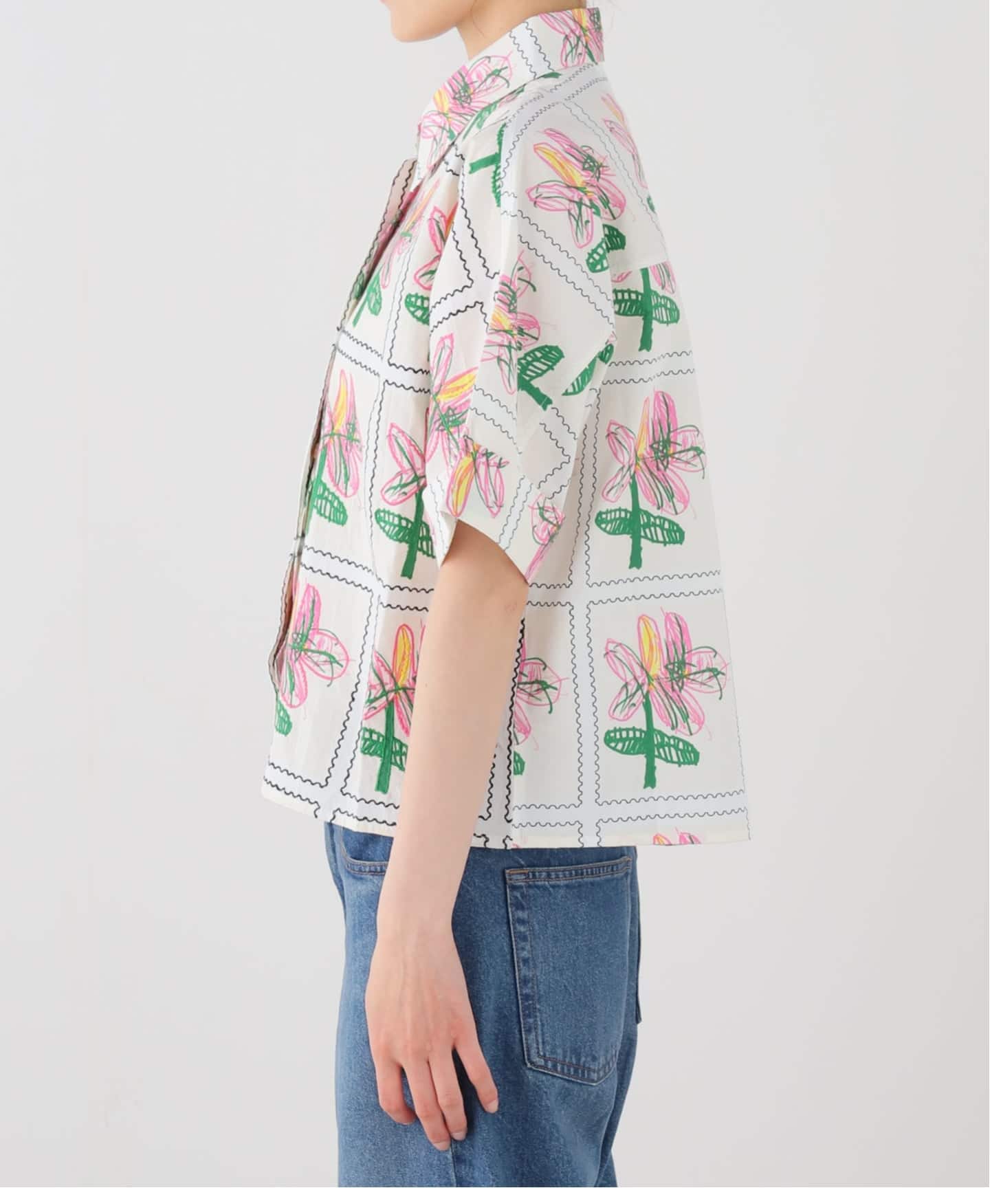 Mii / ミイ】SCREEN PRINTED HAND EMBROIDERED SHIR（シャツ／ブラウス