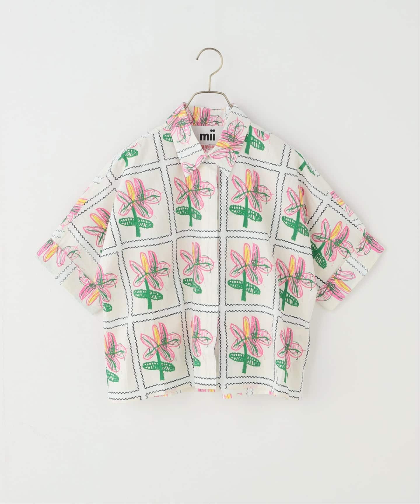 Mii / ミイ】SCREEN PRINTED HAND EMBROIDERED SHIR（シャツ／ブラウス
