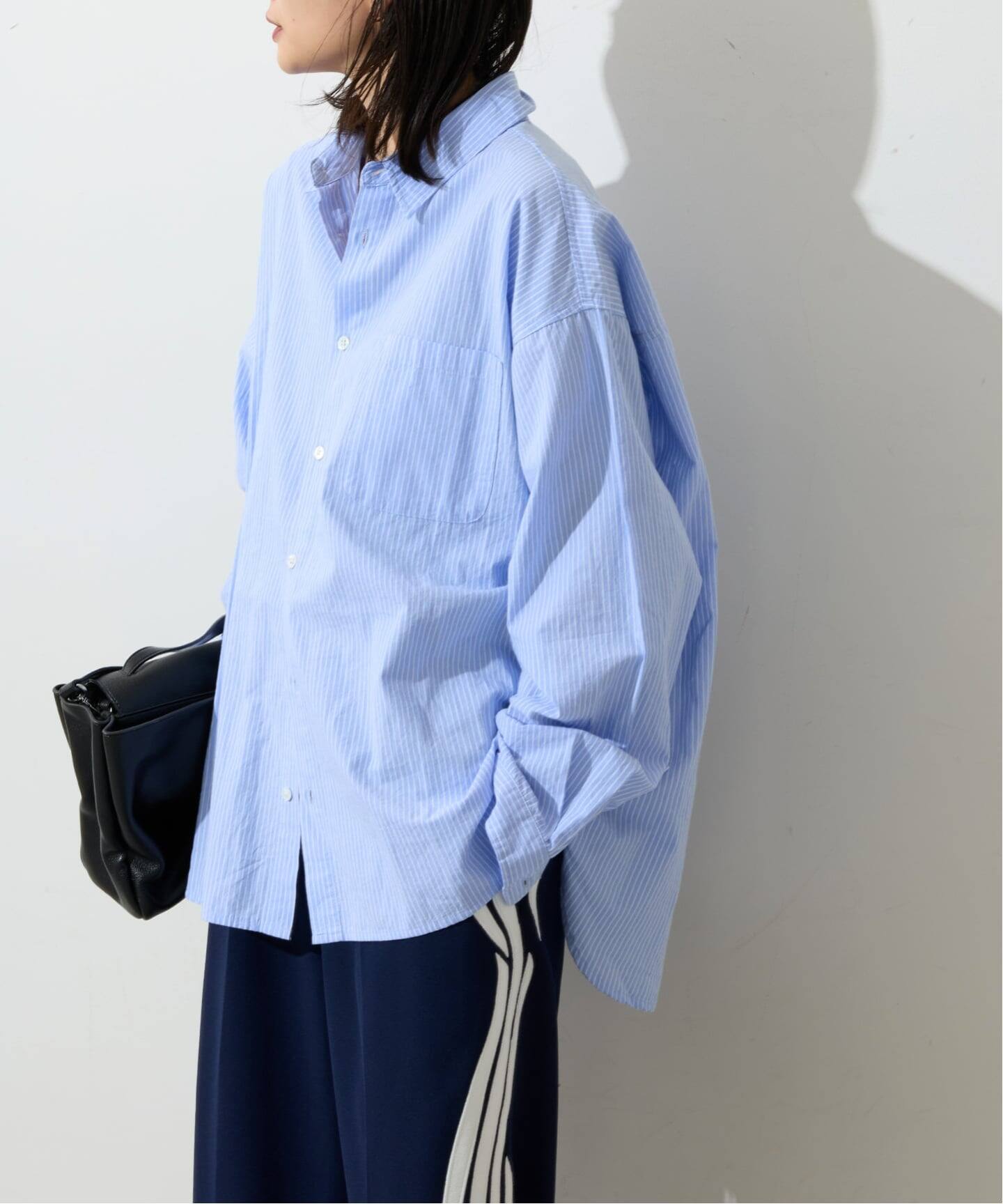 LANCER CLOTHING CORPORATION】 オーバーFITストライプシャツ（シャツ