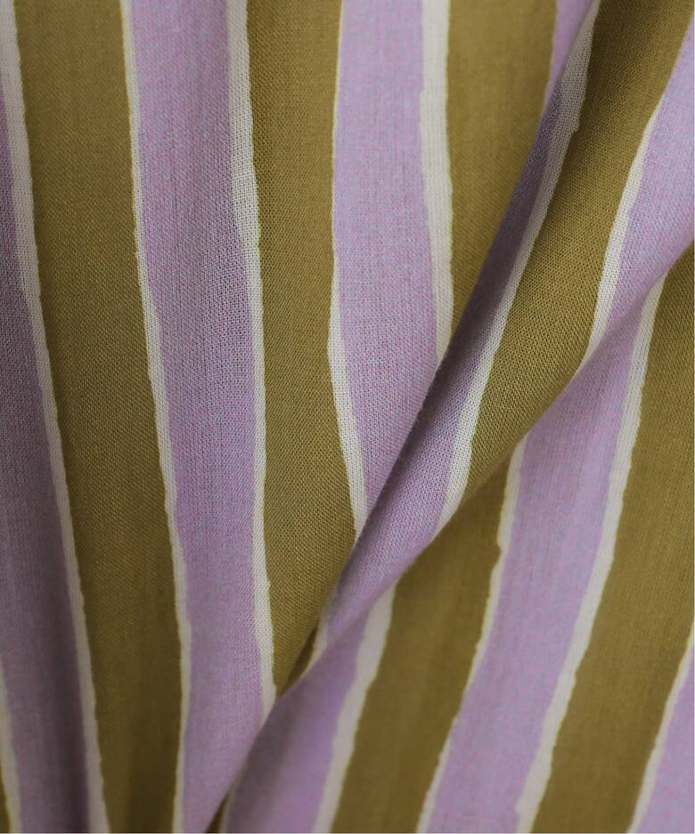 SARA MALLIKA/サラマリカ】 Cotton Wave Stripe Print Shi（シャツ 