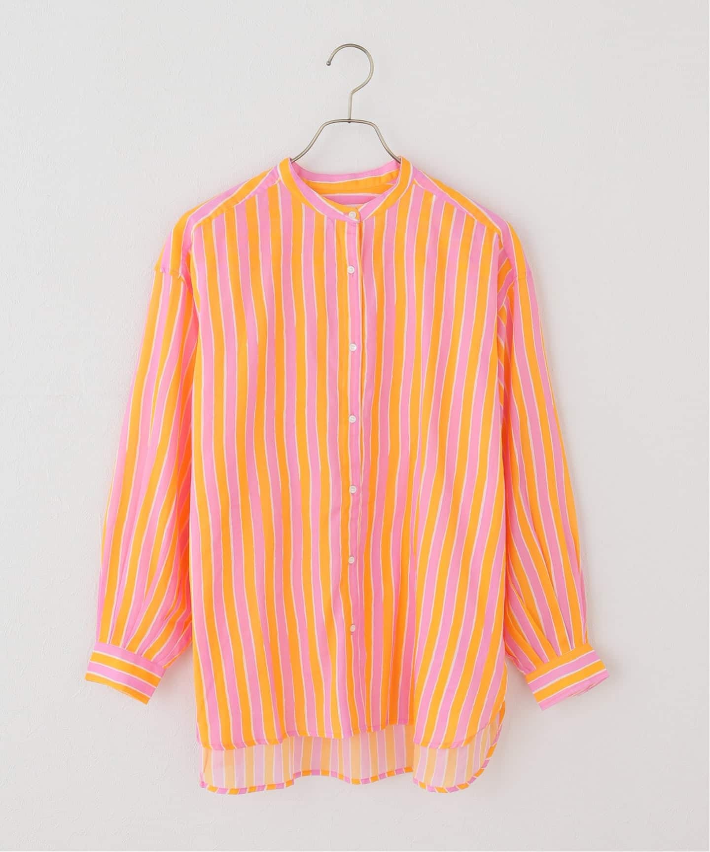 SARA MALLIKA/サラマリカ】 Cotton Wave Stripe Print Shi（シャツ