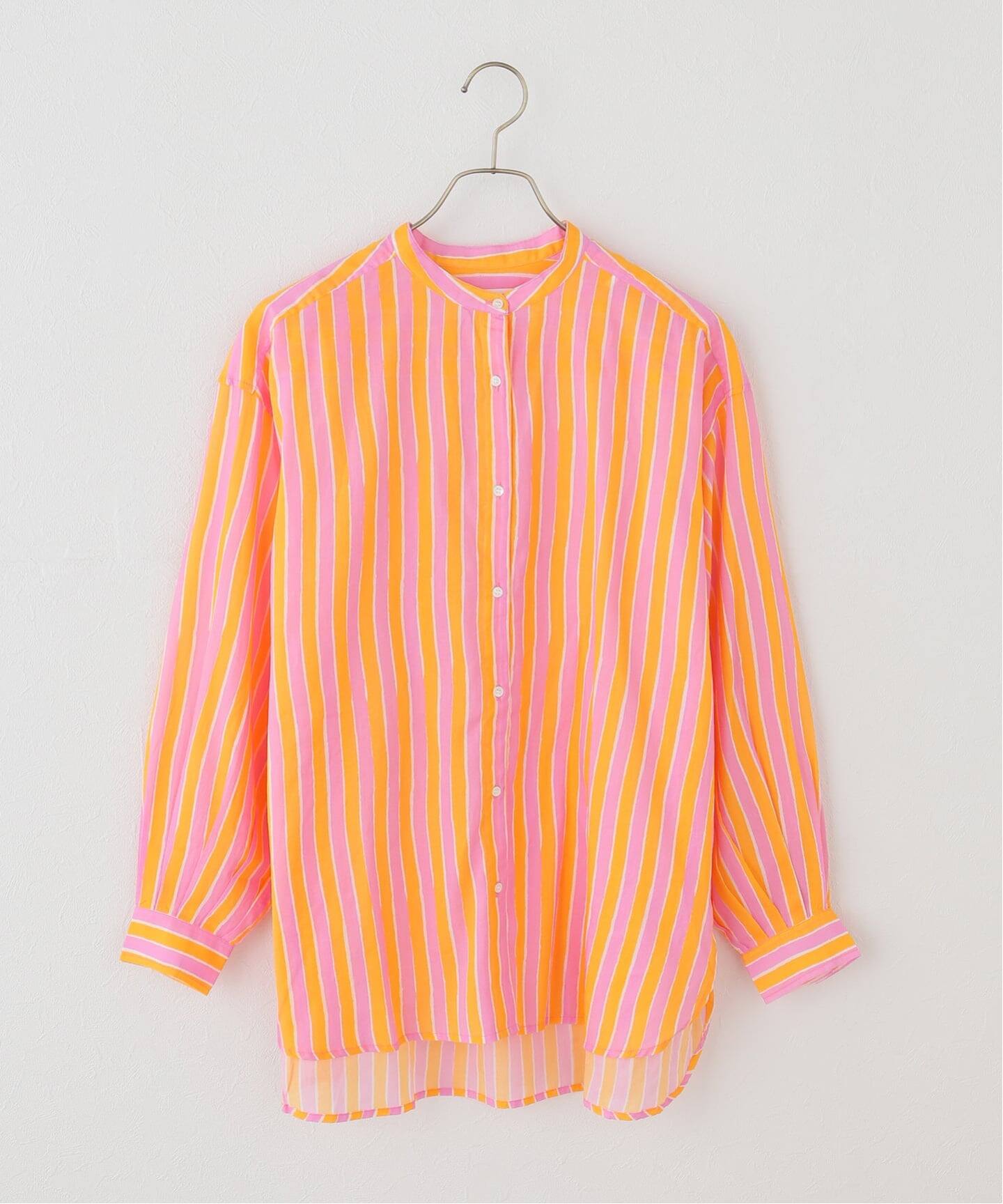 SARA MALLIKA/サラマリカ】 Cotton Wave Stripe Print Shi（シャツ 
