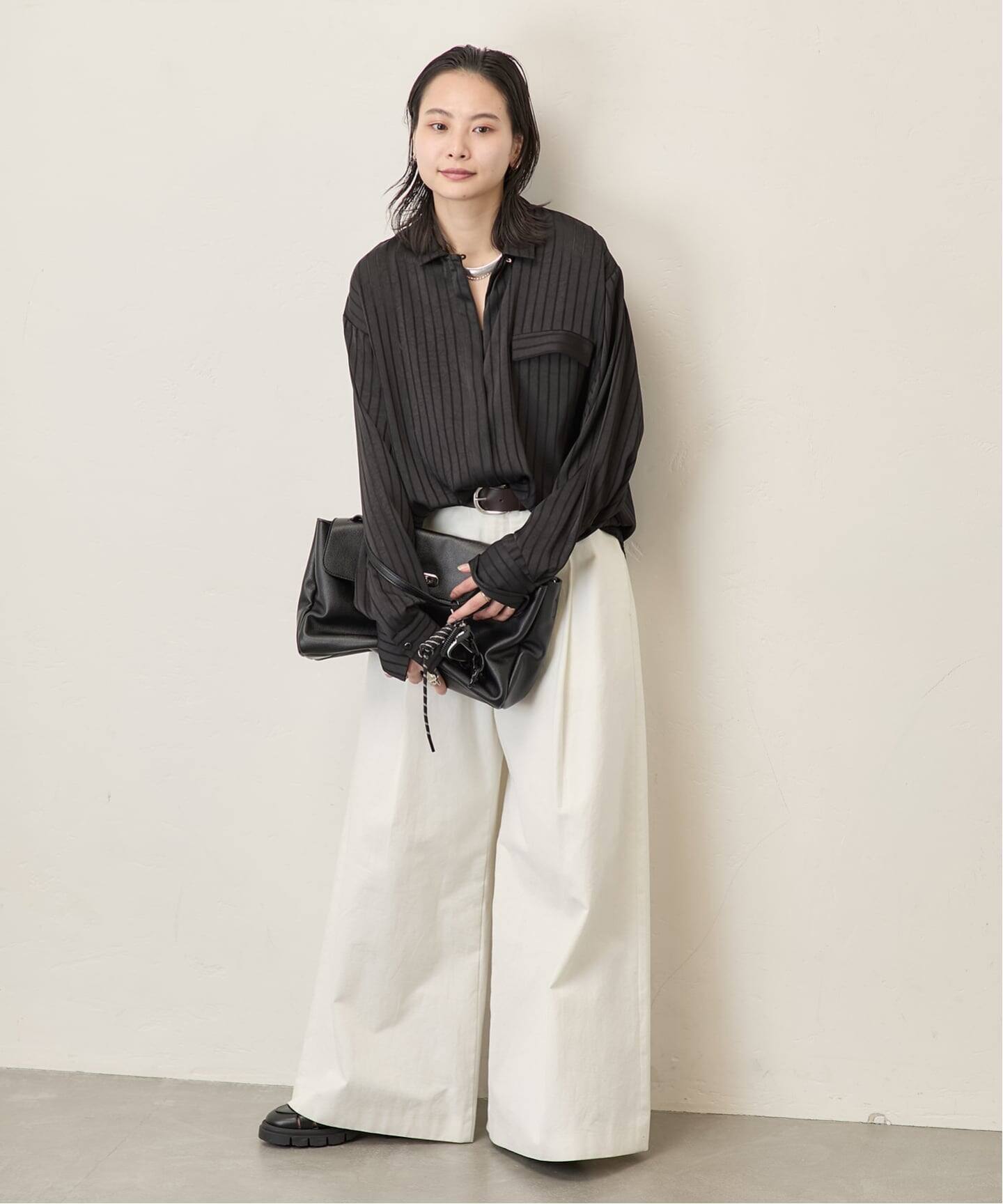 ARCHIVE STANCE/アーカイブスタンス】Satin Stripe Dolman Shirt 