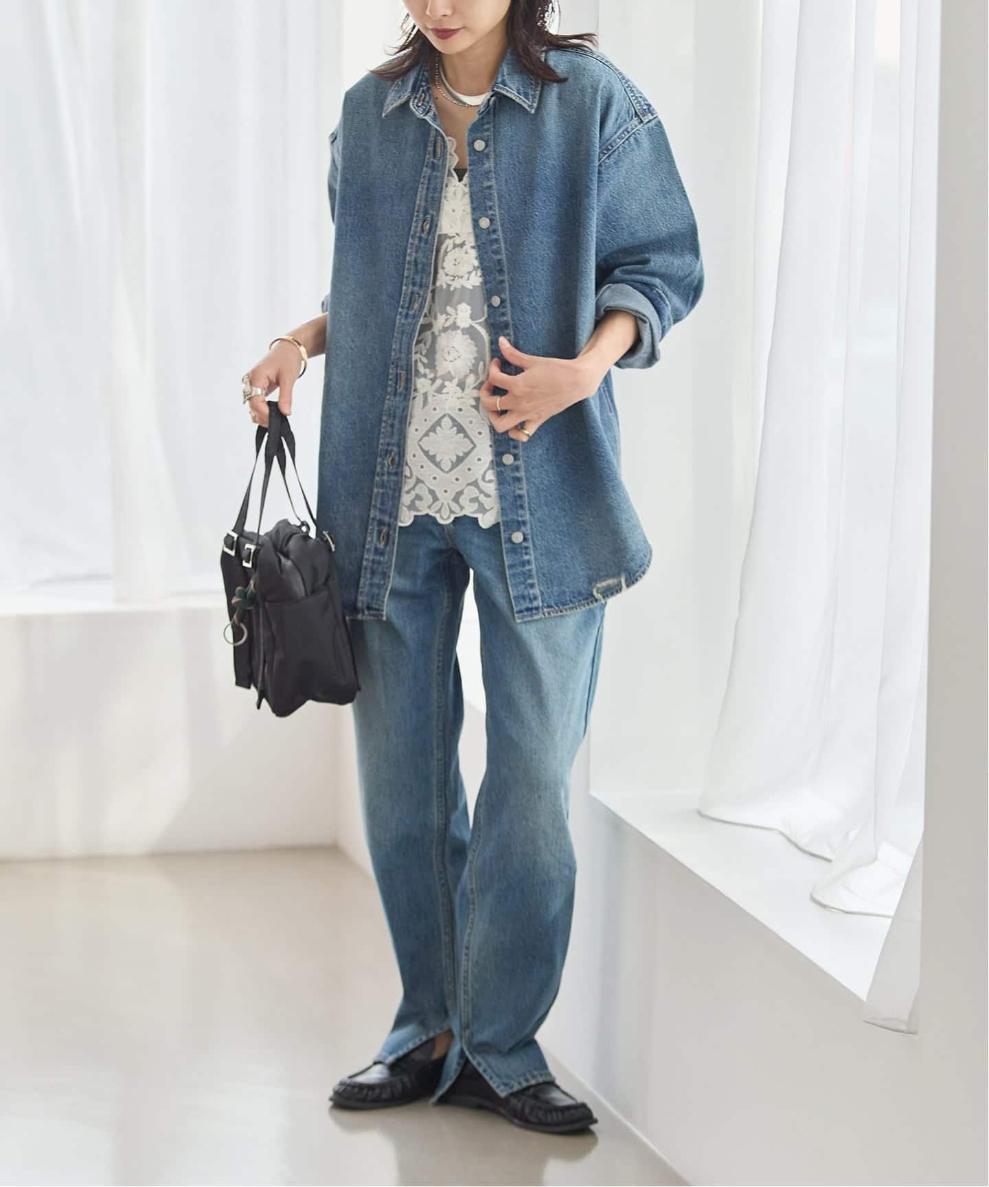未使用　別注LEVI'S(R) ジャーナルスタンダード　オーバー　デニムシャツ 予約》別注【LEVI'S(R)/リーバイス(R)】for JS WOVEN DENIM SHIRT